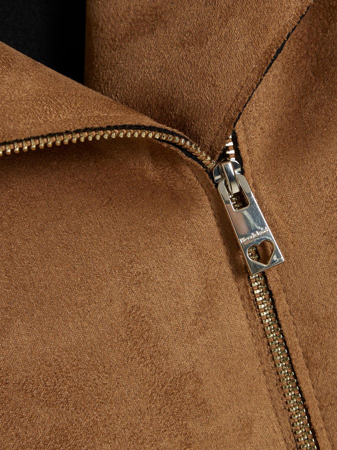 Image 4 of 4 of River Island Girls Suedette Biker - Stone
