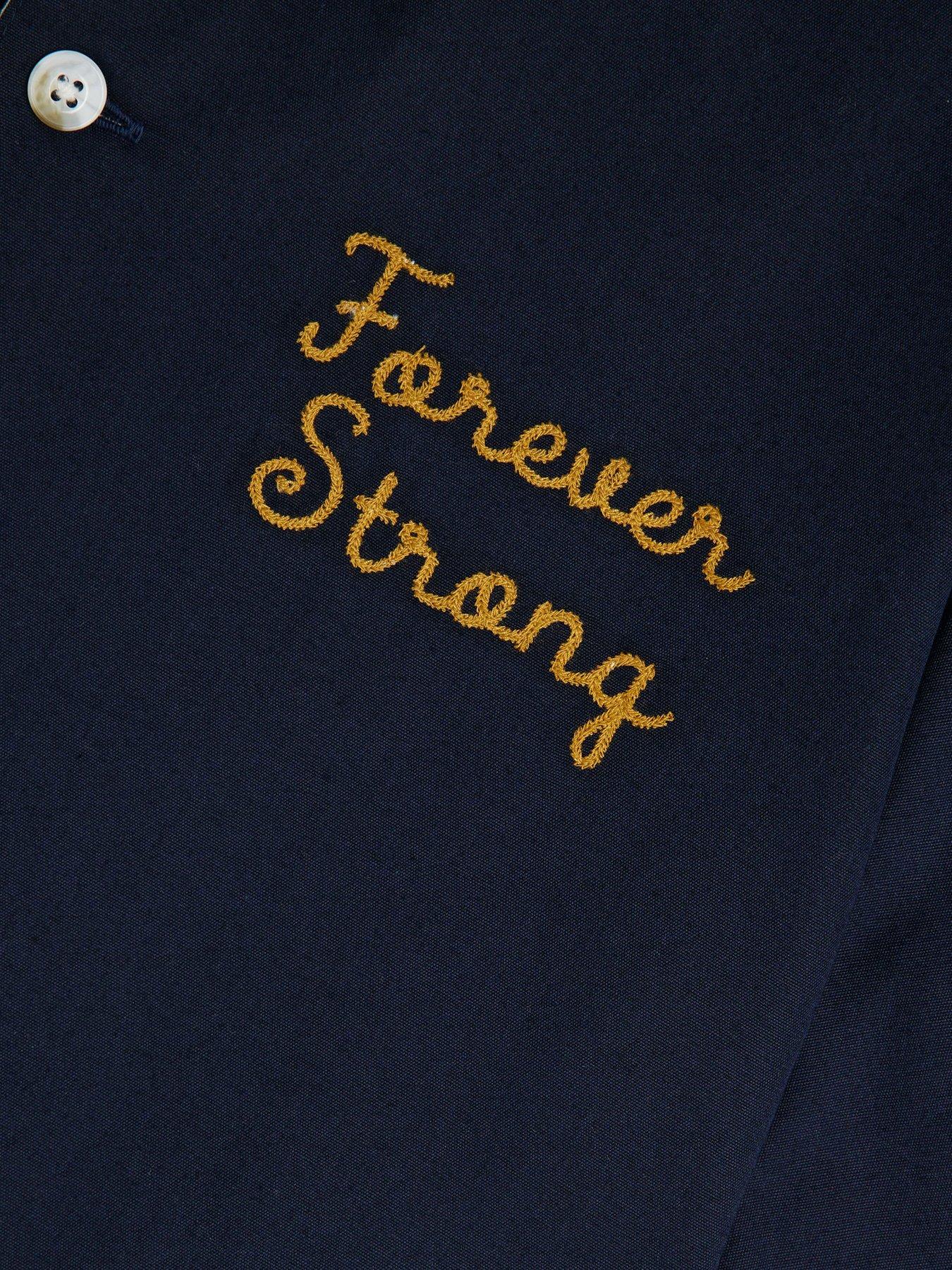 Image 3 of 4 of River Island Boys Embroidery Eagle Shirt - Navy