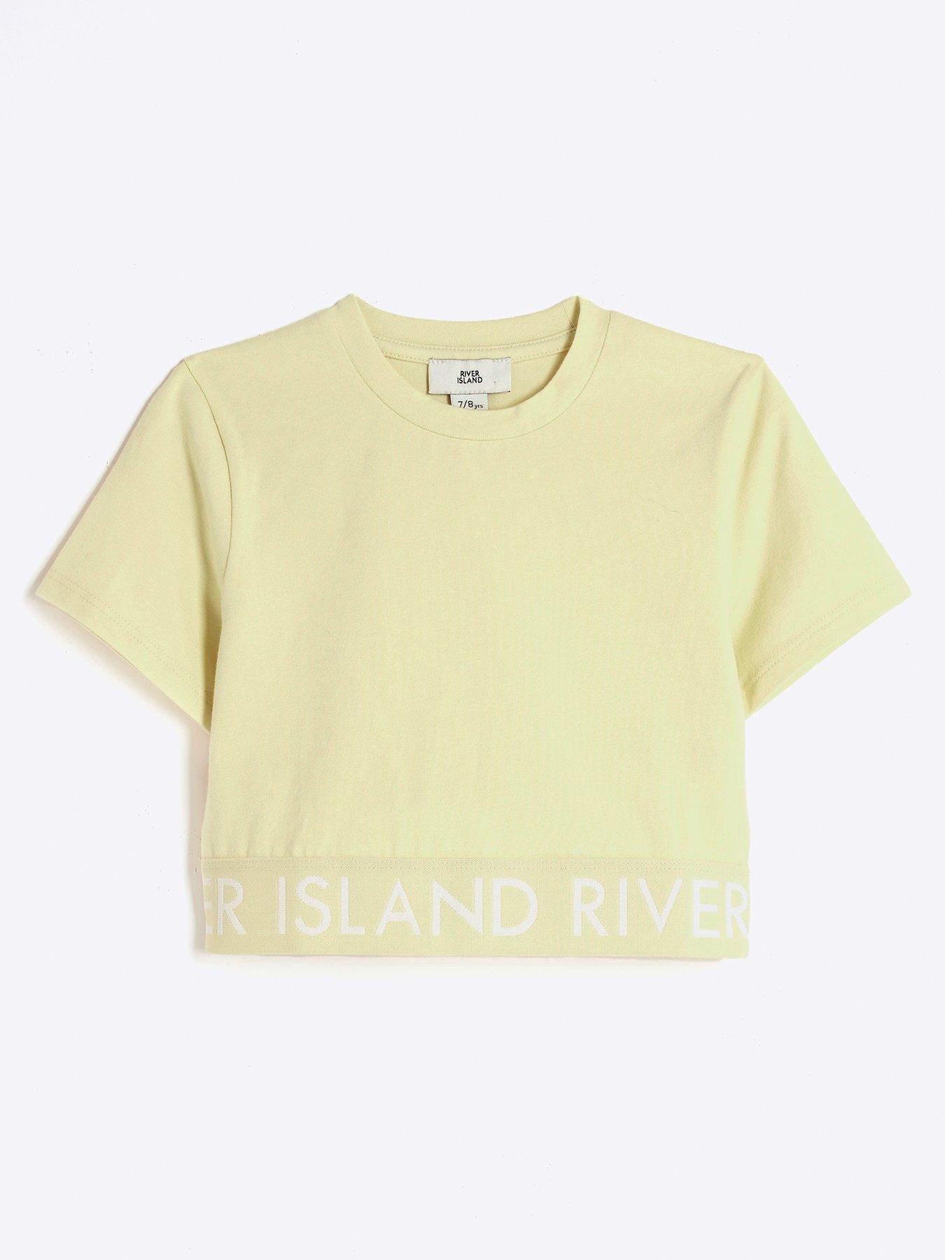 undefined Girls Ri Waistband Crop Top - Sunshine