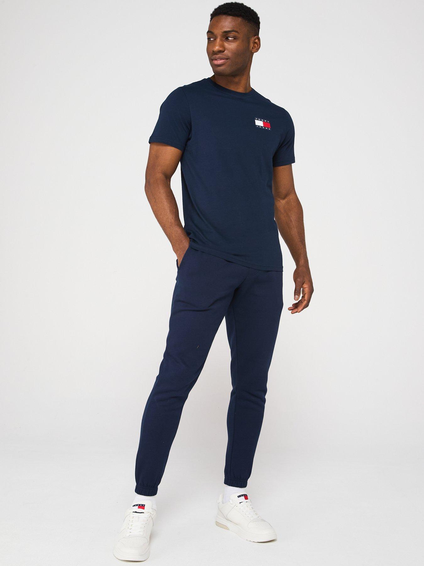 Image 3 of 4 of Tommy Jeans Slim Essential Flag T-Shirt - Navy