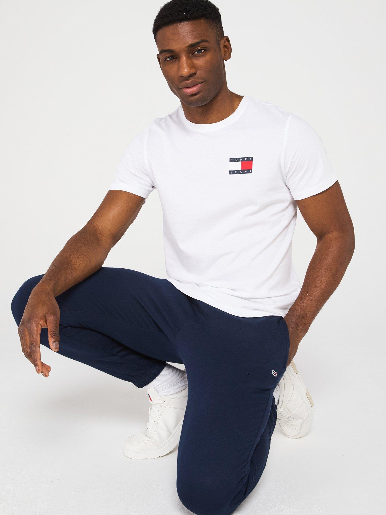 Image 4 of 5 of Tommy Jeans Slim Essential Flag T-Shirt - White