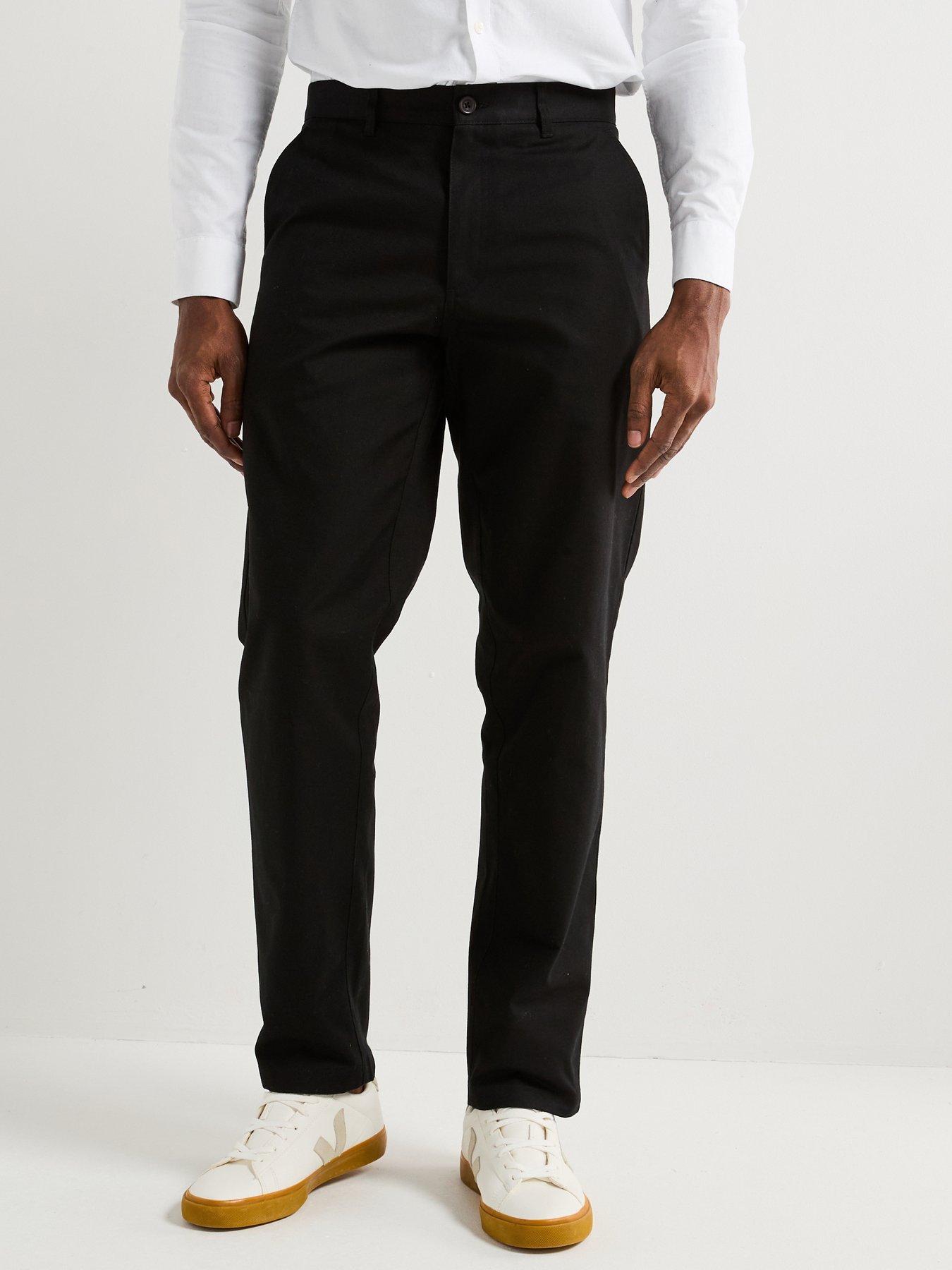 Image 1 of 4 of Farah Norwood Hopsack Regular Fit Chinos - Black