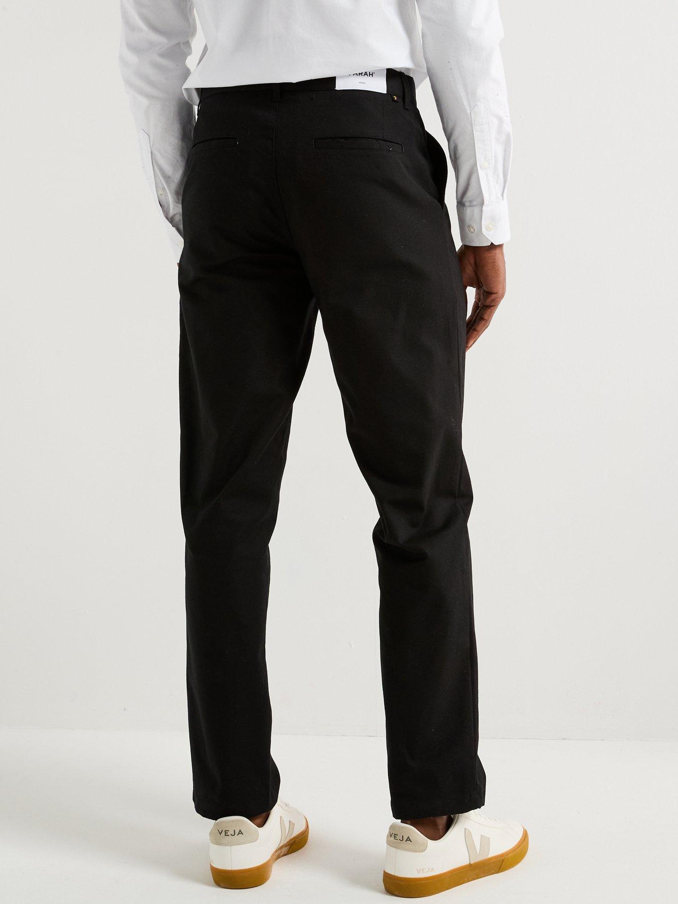 Image 2 of 4 of Farah Norwood Hopsack Regular Fit Chinos - Black