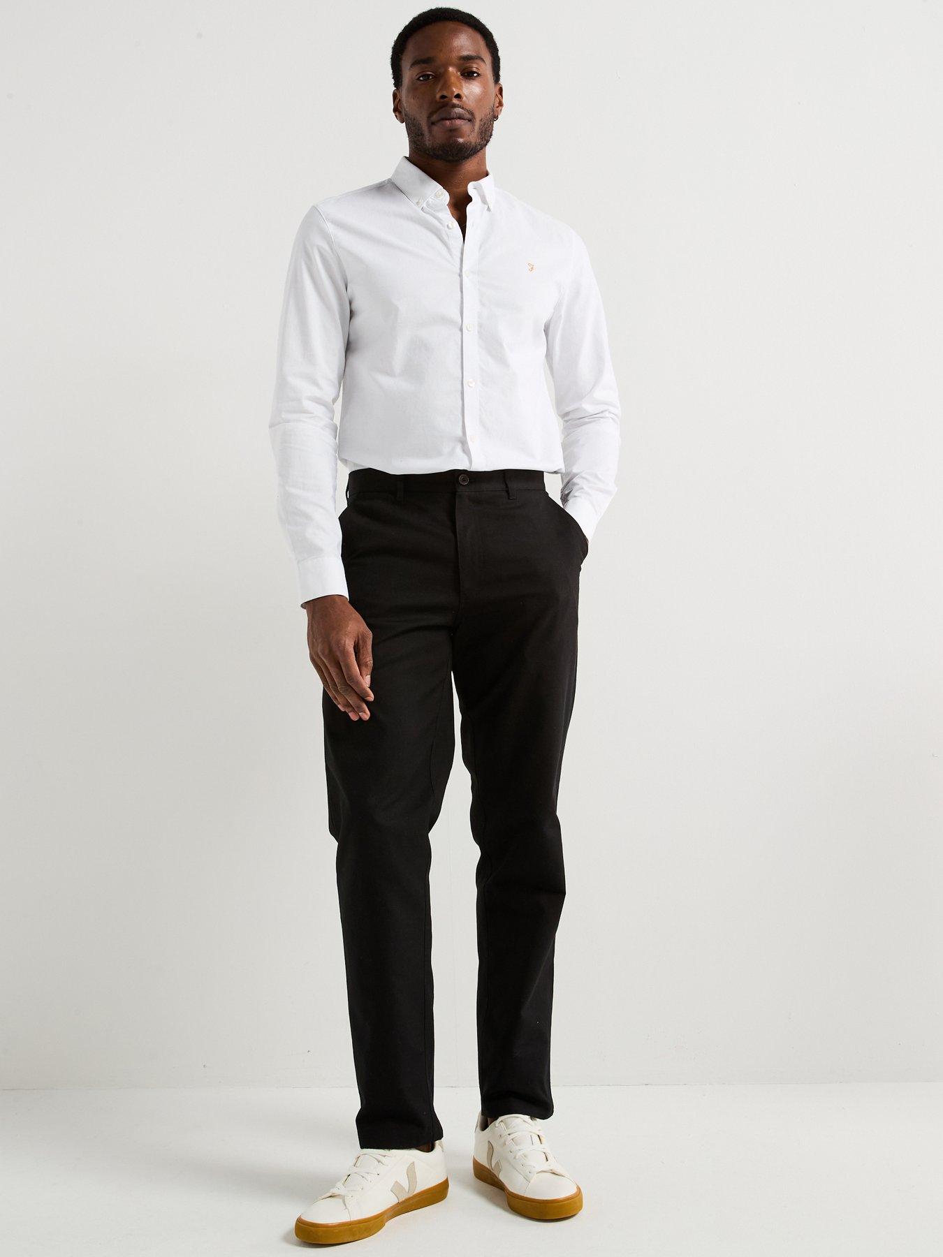 Image 3 of 4 of Farah Norwood Hopsack Regular Fit Chinos - Black