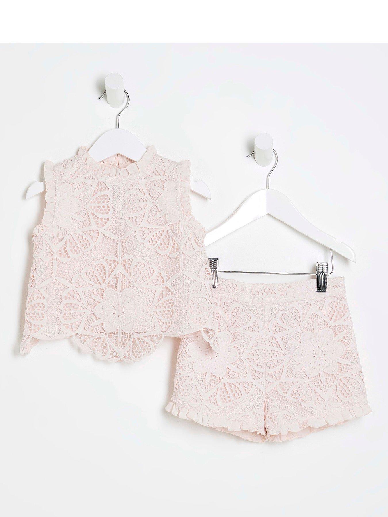 river-island-mini-mini-girls-lace-top-and-shorts-set-light-pink