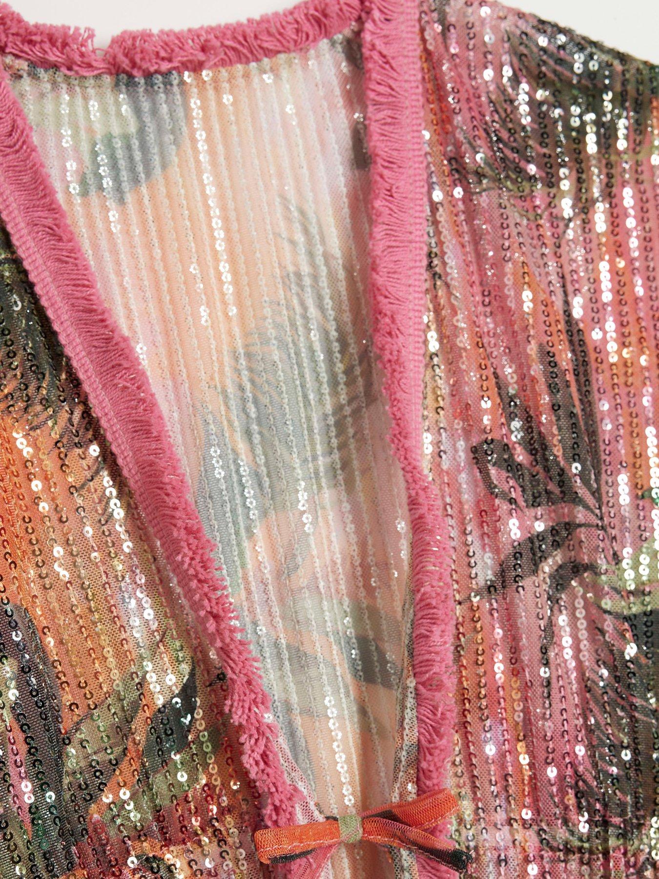 river-island-girls-palm-tree-embellished-kaftan-pinkdetail