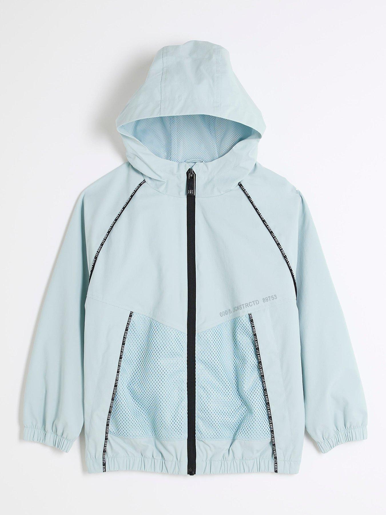 undefined Boys Sporty Piped Rainmac Jacket - Blue