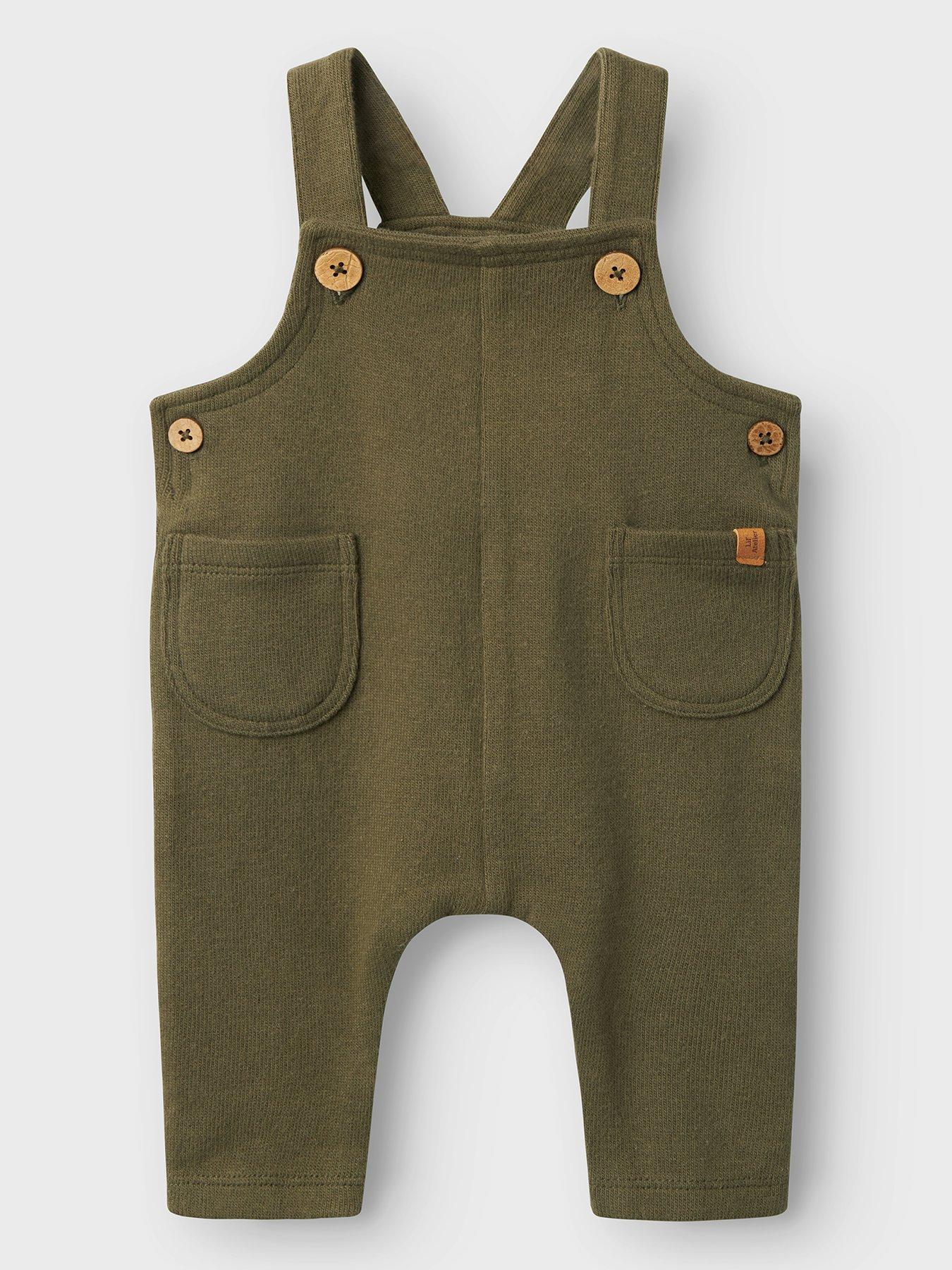 Image of Lil Atelier Baby Boys Jersey Dungaree - Kalamata