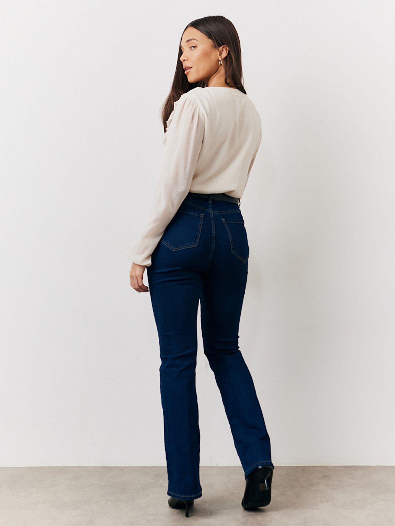 Image 4 of 4 of In The Style Button Frill Bodysuit - Cream