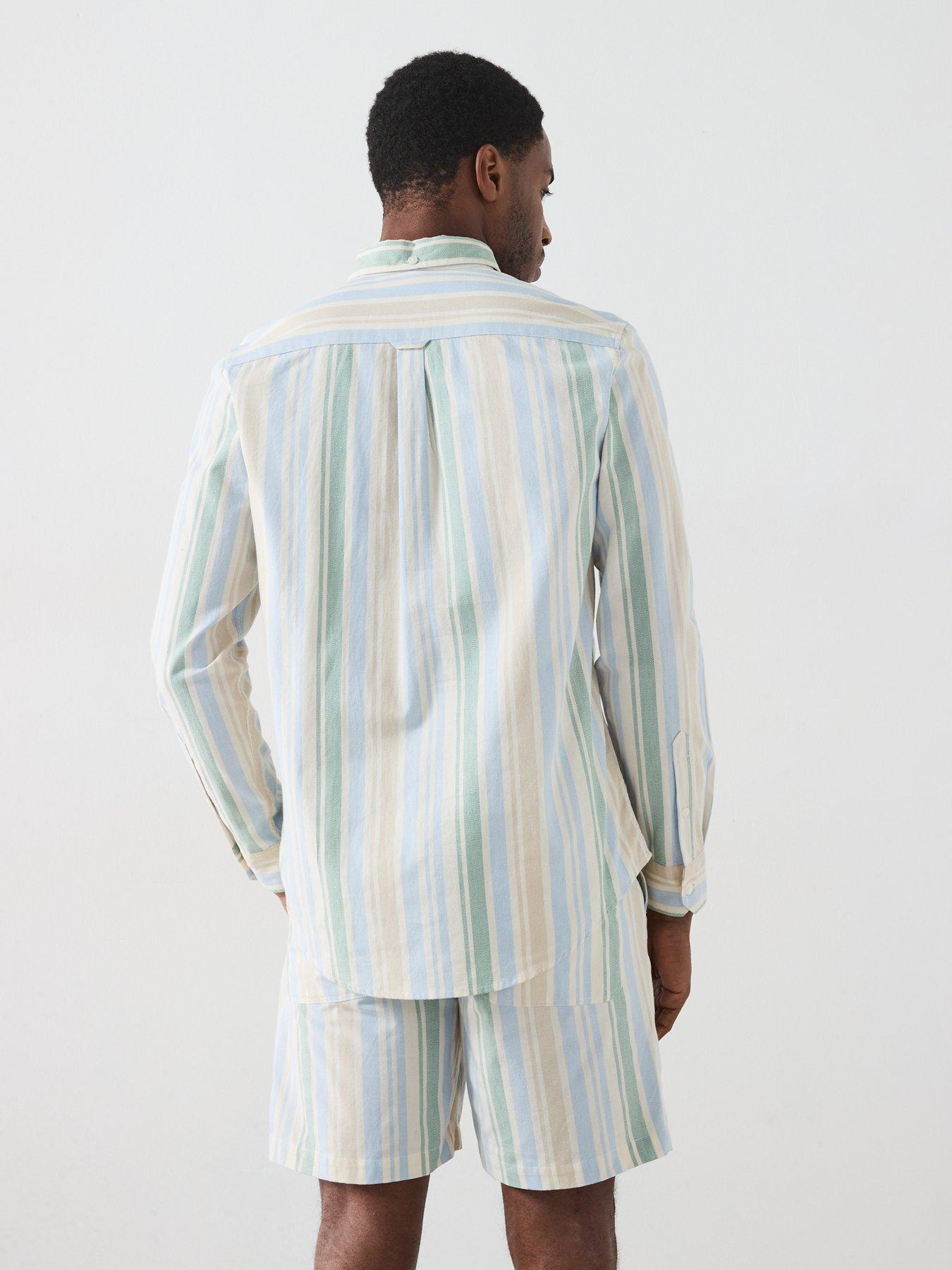 Image 2 of 6 of Farah Steen Long Sleeve Striped Casual Fit Shirt - Multi