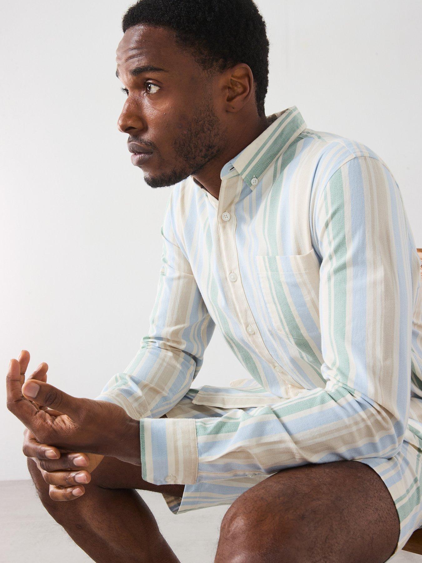 Image 6 of 6 of Farah Steen Long Sleeve Striped Casual Fit Shirt - Multi