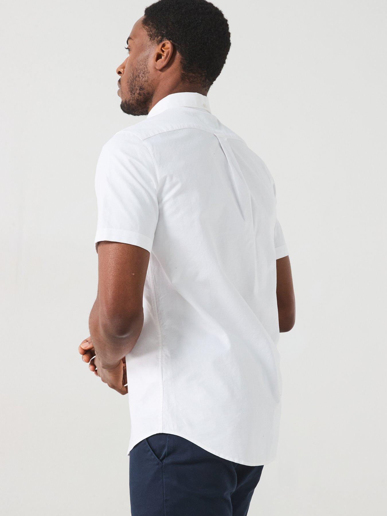 Image 2 of 5 of Farah Brewer Short Sleeve Slim Fit Shirt - White