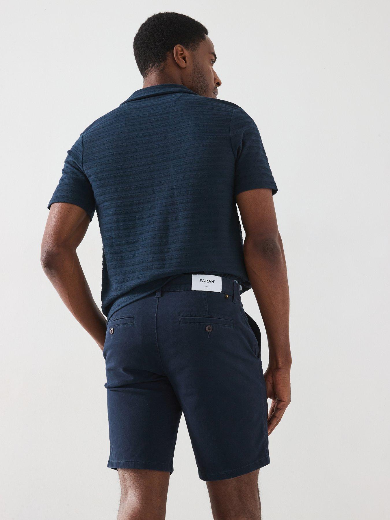 farah-hawk-twill-shorts-navyoutfit