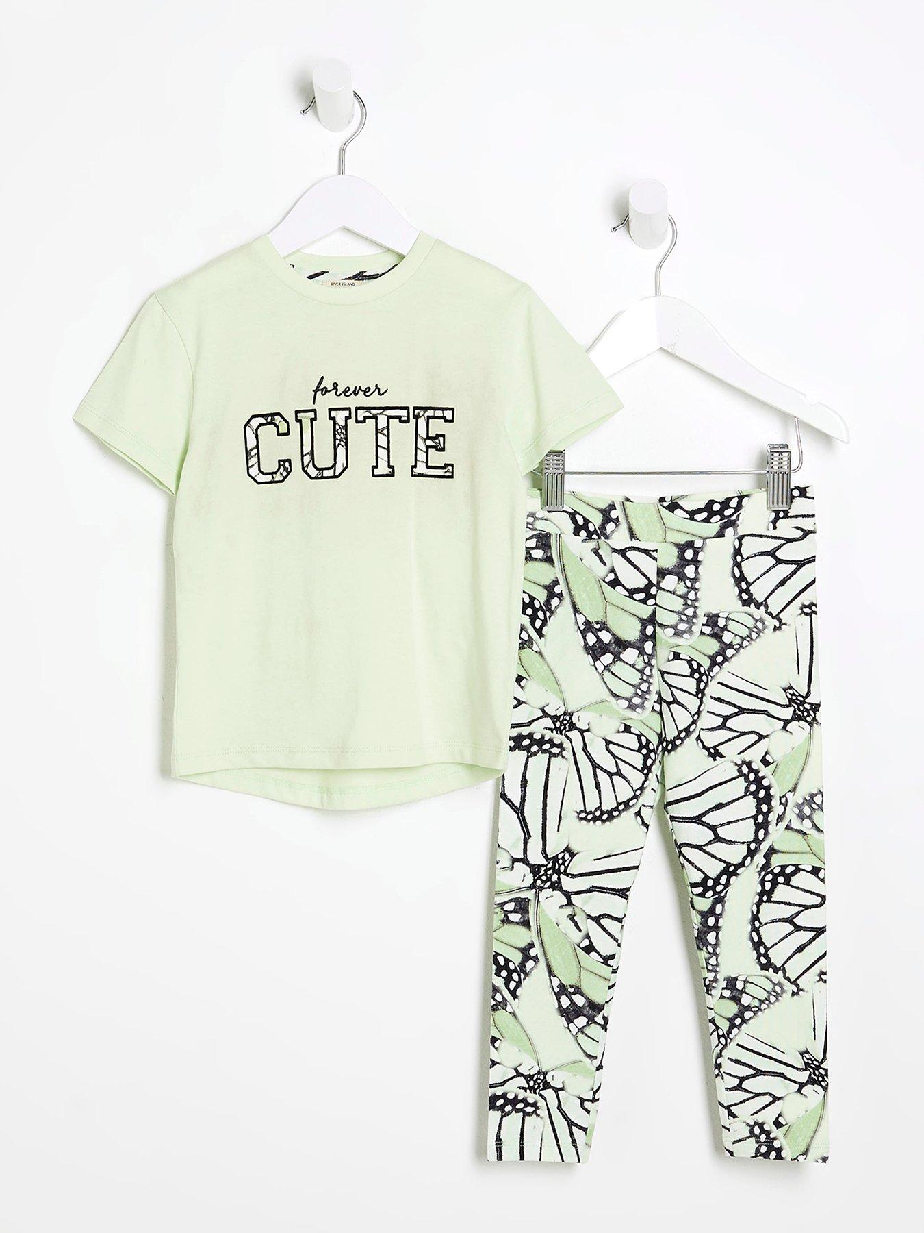 river-island-mini-mini-girls-butterfly-top-leggings-set-light-green