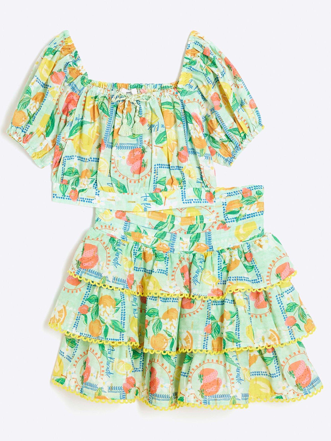 river-island-girls-fruit-print-skirt-set-lime