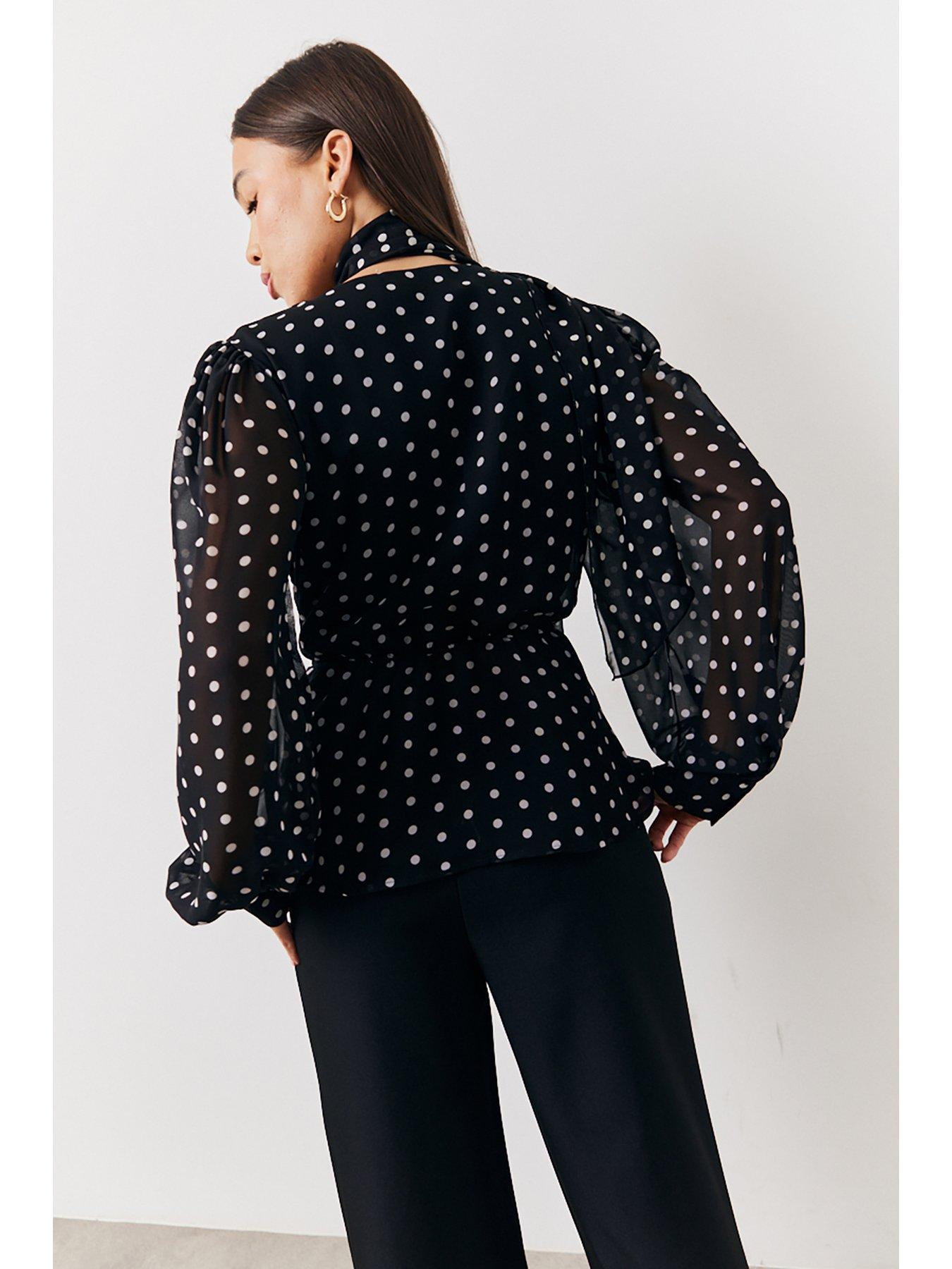 Image 2 of 4 of In The Style Polka Dot Blouse - Multi