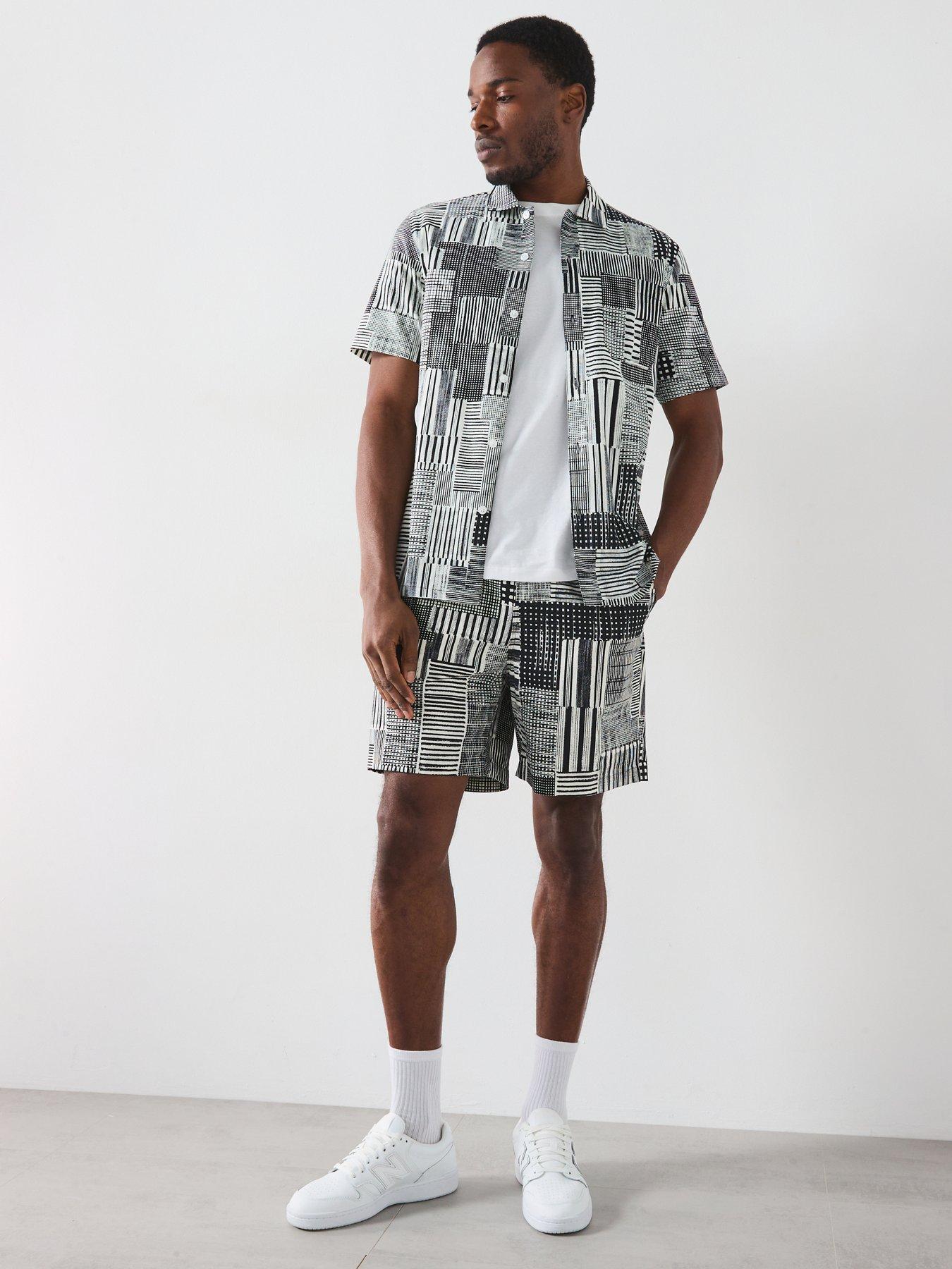 farah-redwald-canvas-archive-regular-fit-shorts-blackback