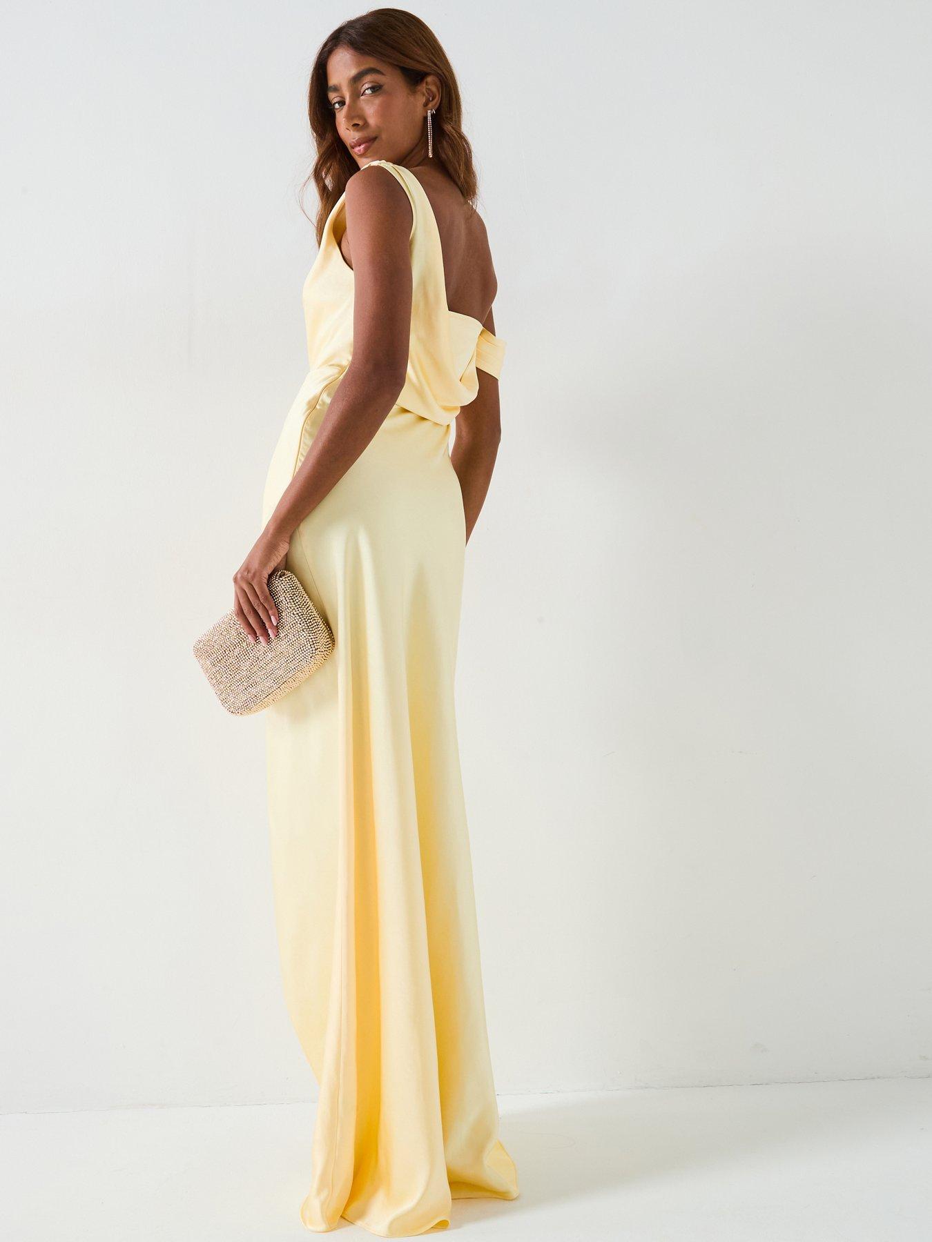 six-stories-asymmetrical-bardot-strap-satin-bridesmaid-dress-lemon