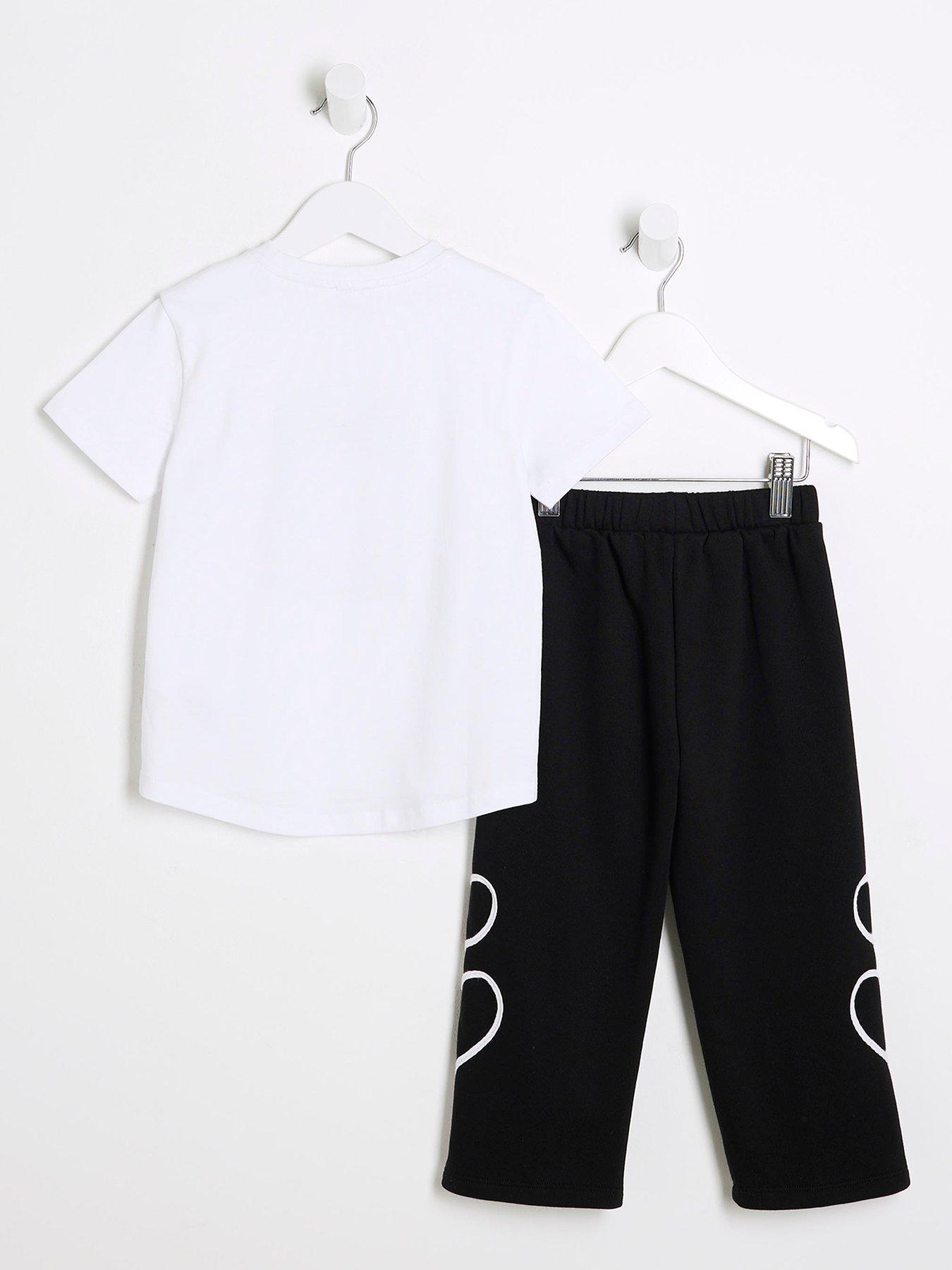 Image 3 of 5 of River Island Mini Mini Girls Perfume Tracksuit Set - White