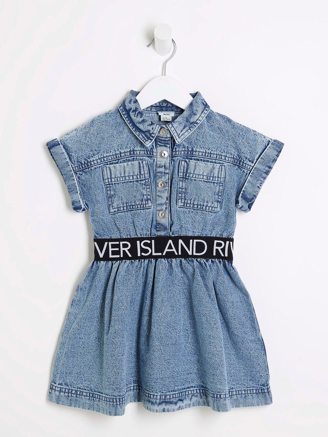 river-island-mini-mini-girls-denim-ri-waistband-dress-blue