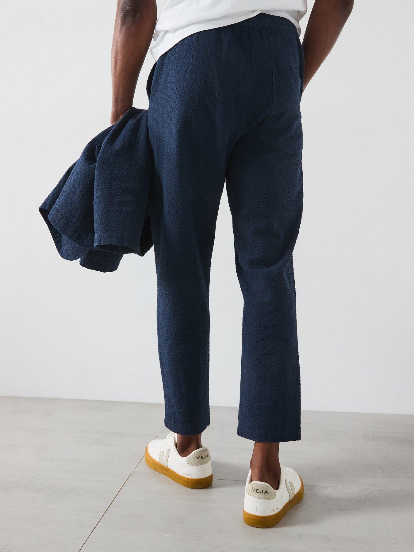 Image 2 of 6 of Farah Hawtin Drawstring Tapered Fit Trousers - Navy