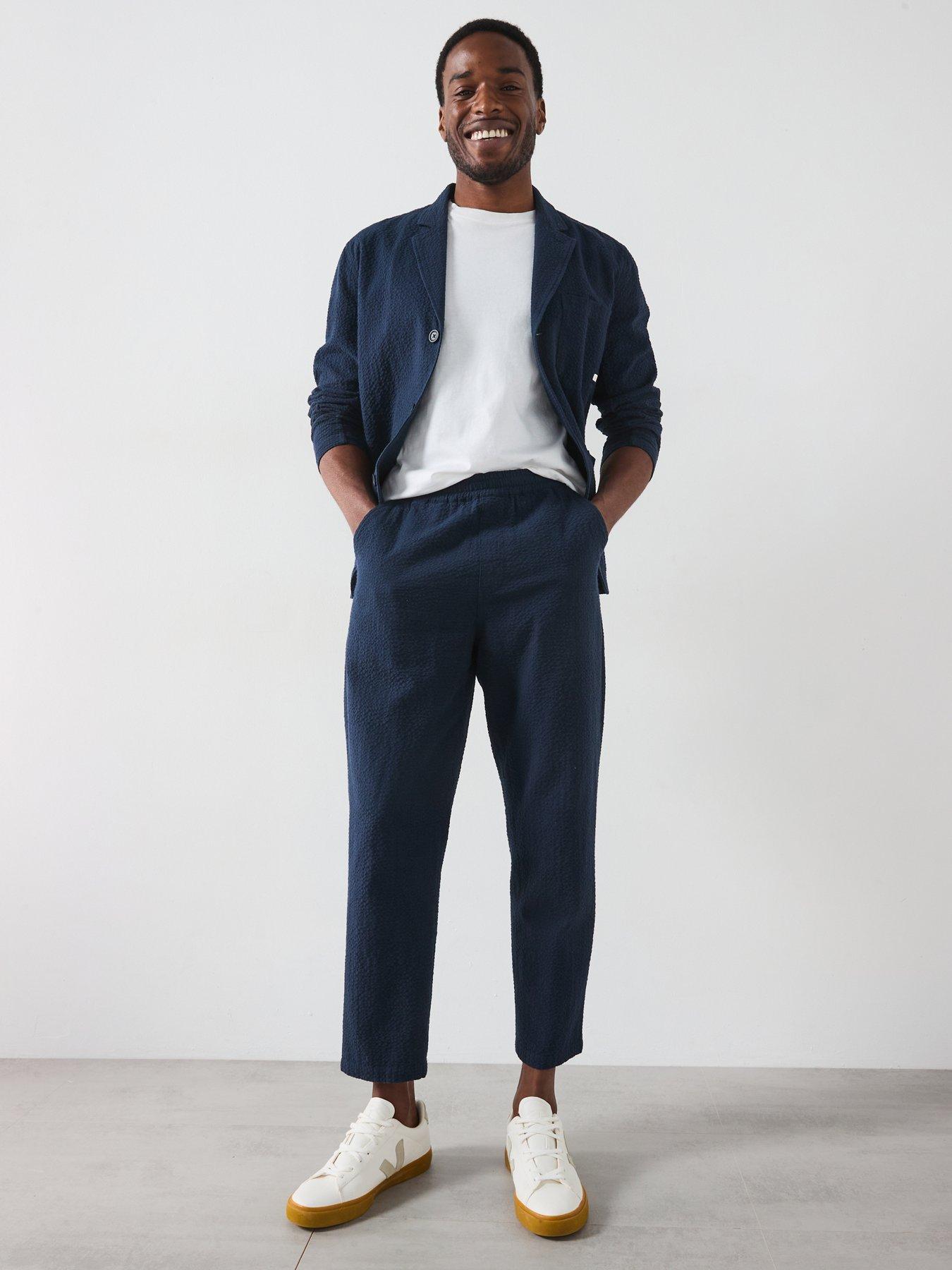 Image 3 of 6 of Farah Hawtin Drawstring Tapered Fit Trousers - Navy