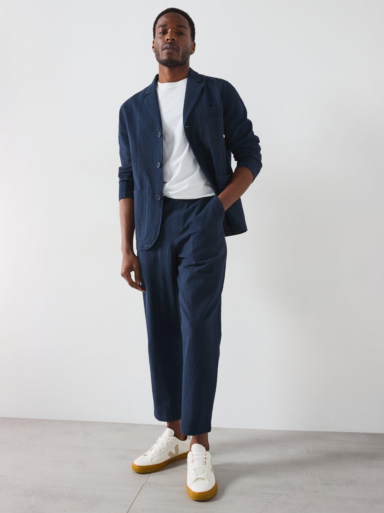 Image 6 of 6 of Farah Hawtin Drawstring Tapered Fit Trousers - Navy