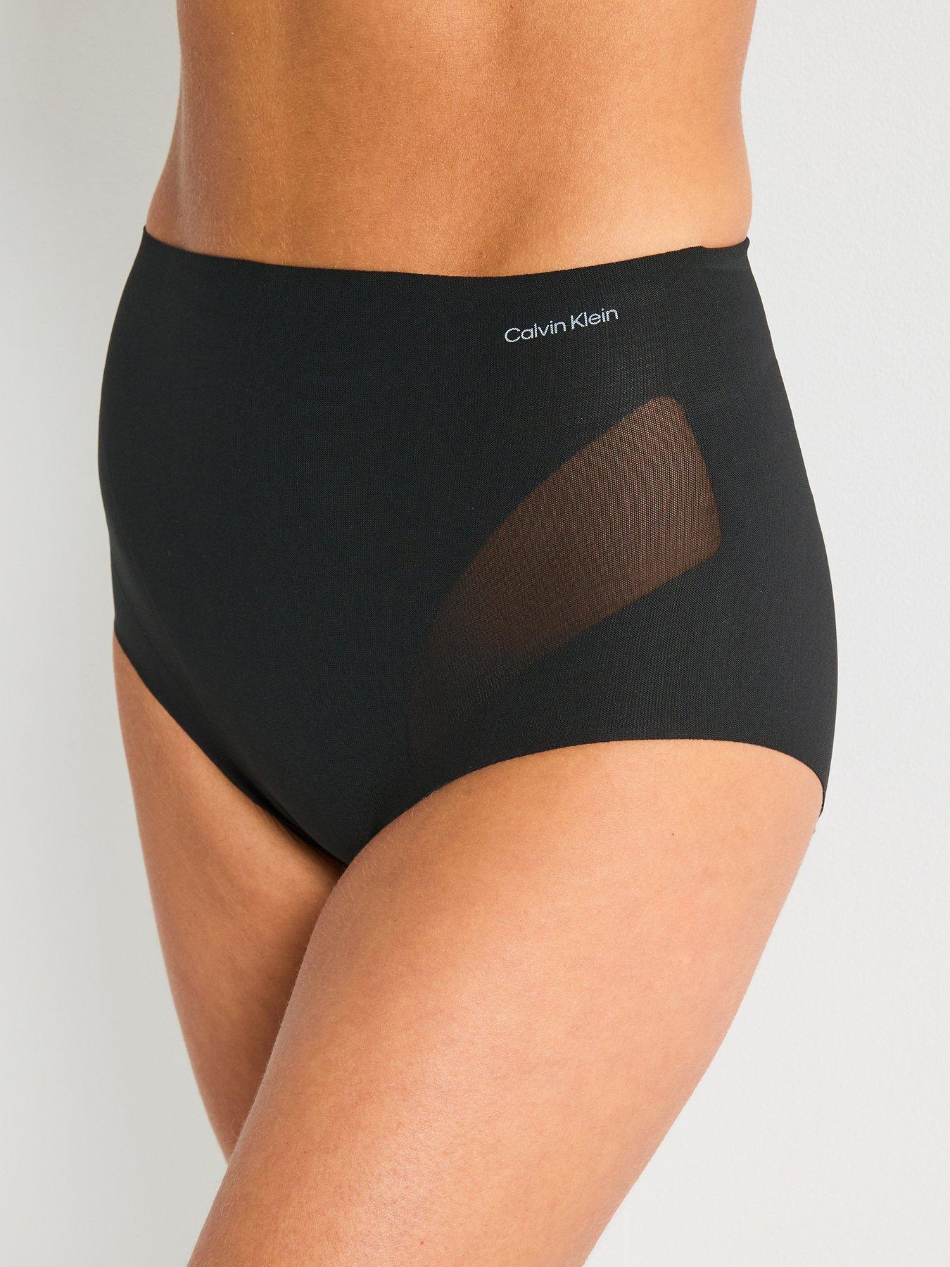 Calvin Klein Stay Put Mesh Sculpted Shapewear Brief - Black