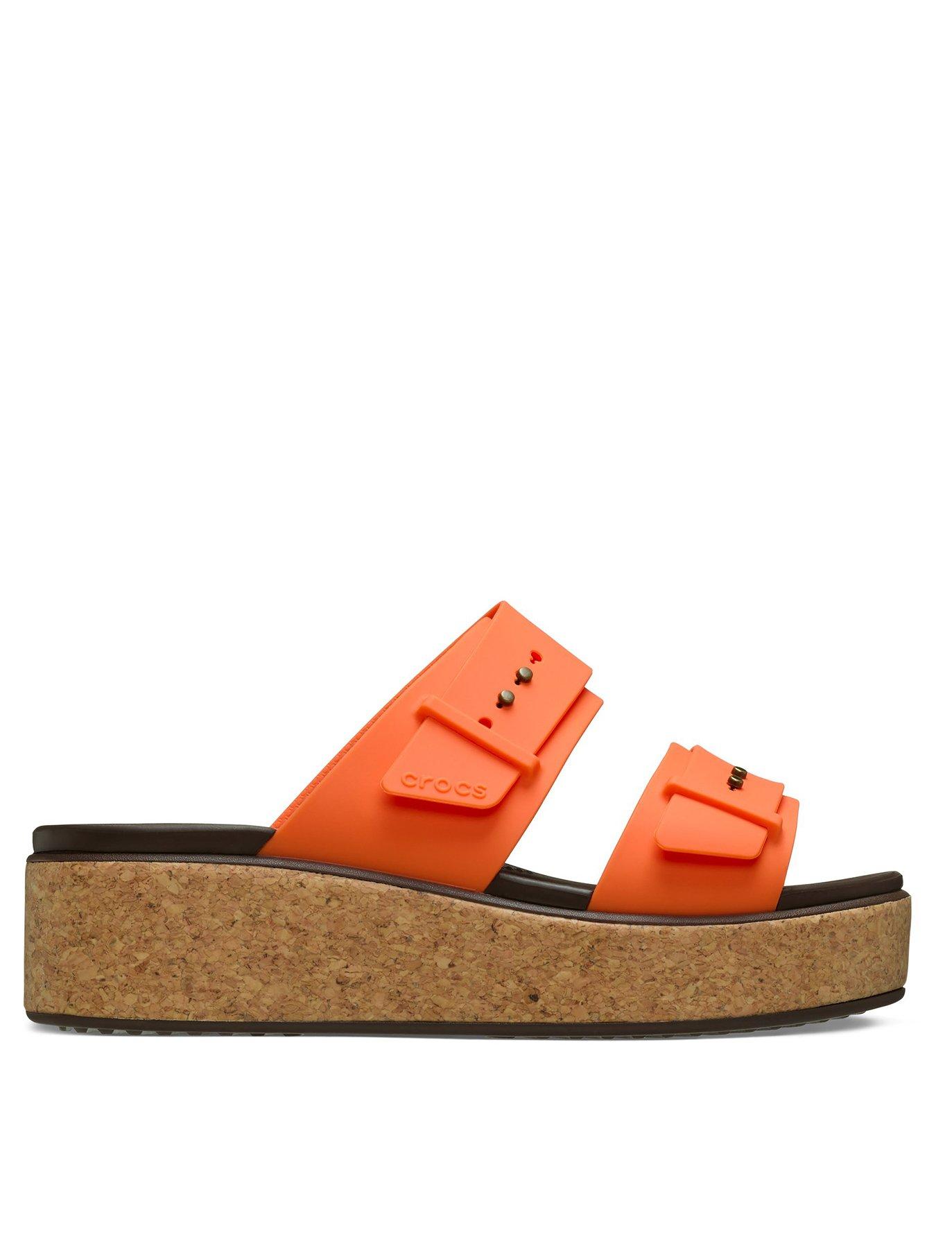 Image of Crocs Brooklyn Cork Buckle - Orange