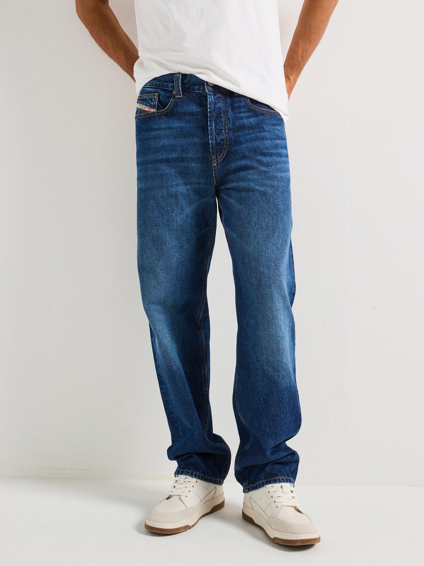 Image 1 of 4 of Diesel Diesel 2010 D-macs Loose Fit Jeans- Dark Blue