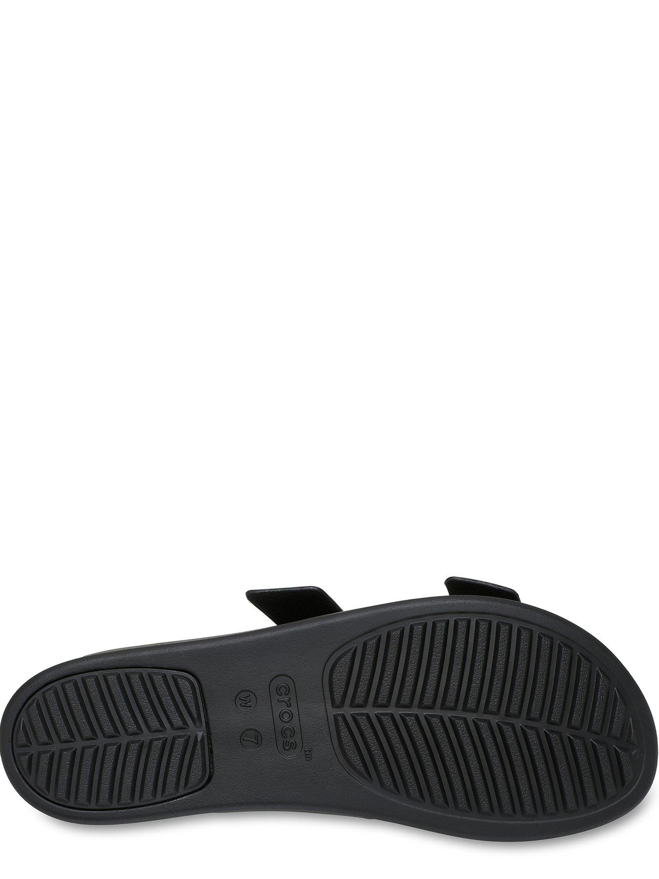 Image 5 of 7 of Crocs Brooklyn Buckle Flat Sandal - Black