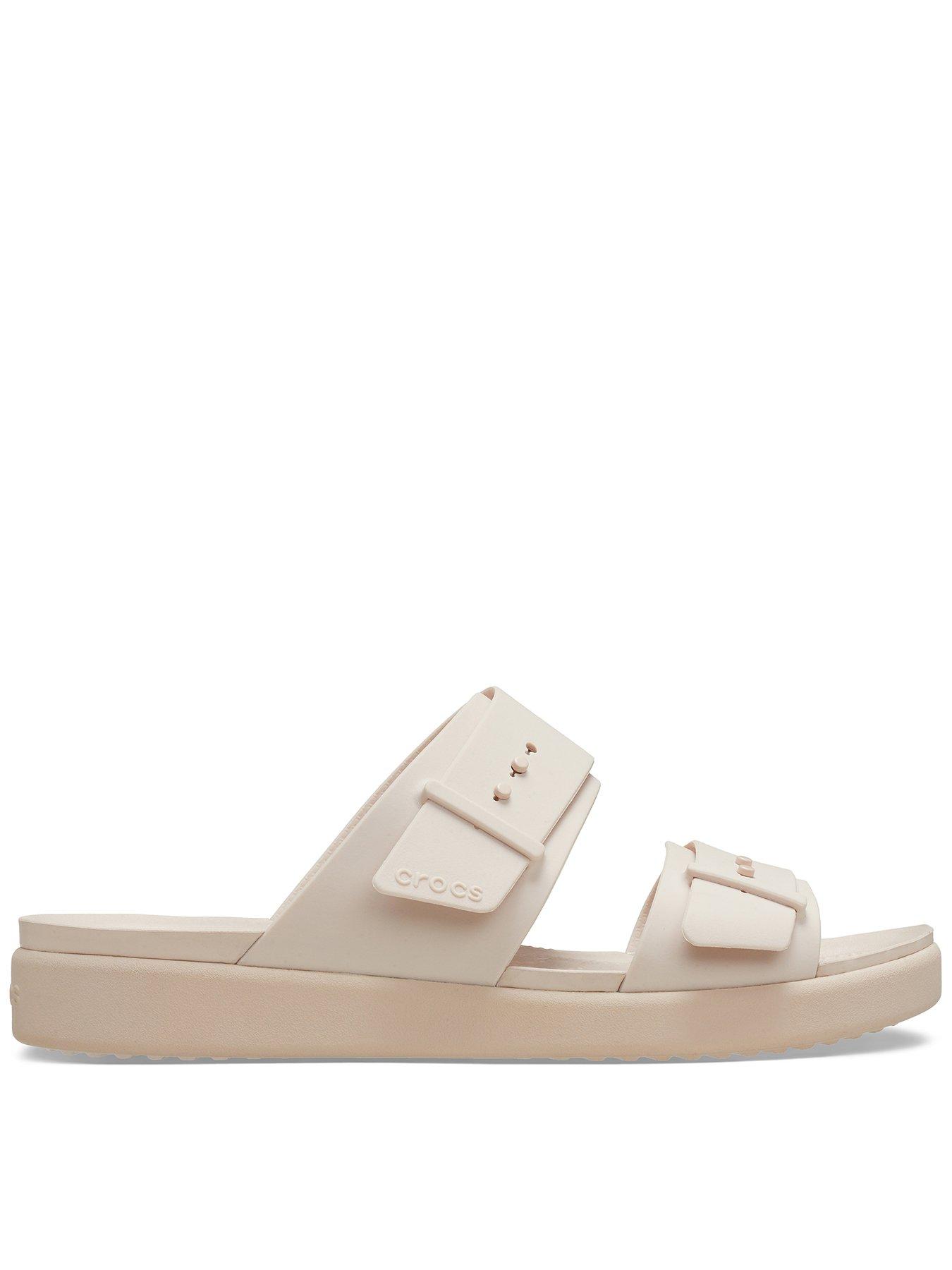 crocs-brooklyn-buckle-flat-sandal-pink