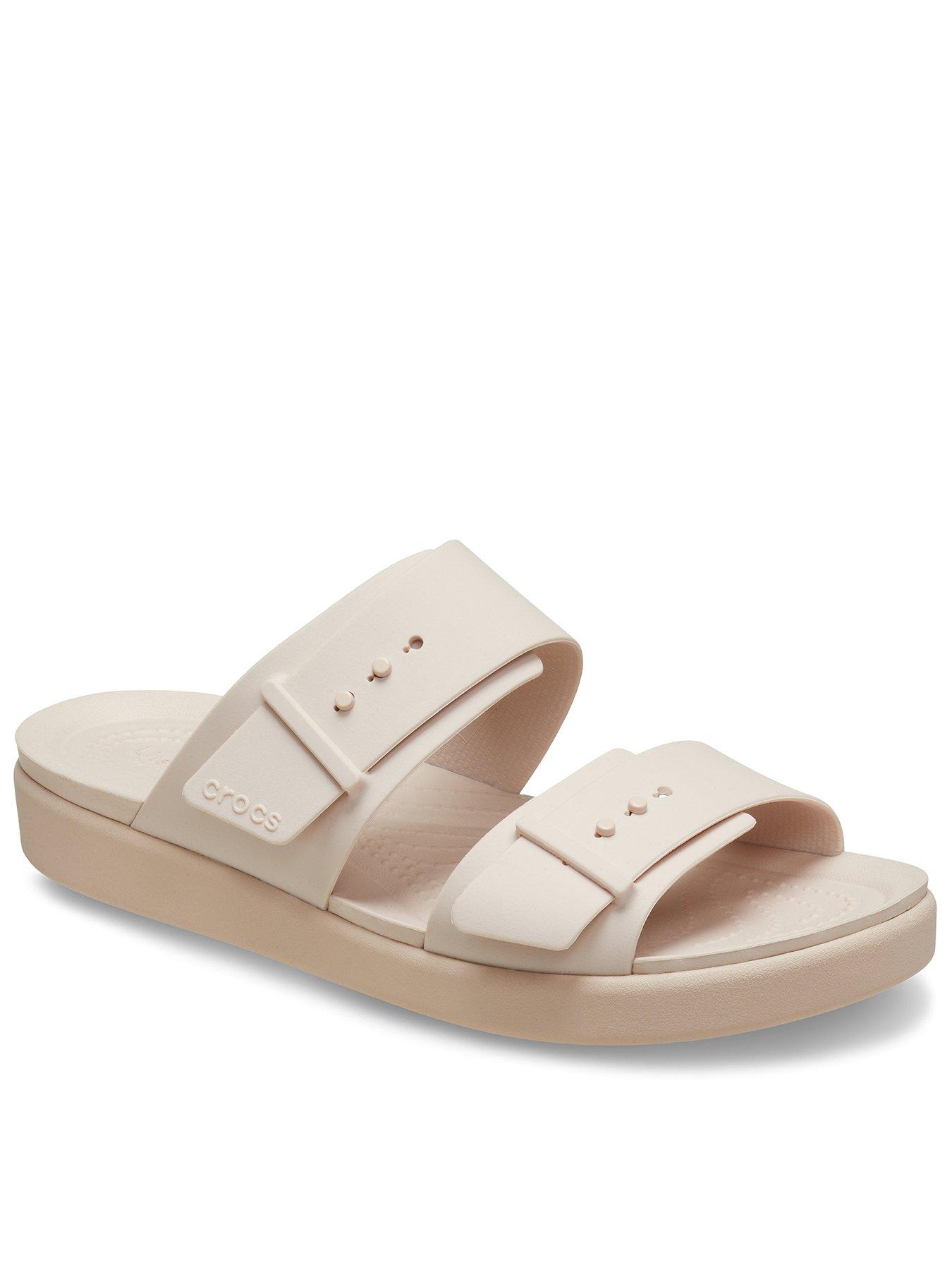 Image 2 of 7 of Crocs Brooklyn Buckle Flat Sandal - Pink