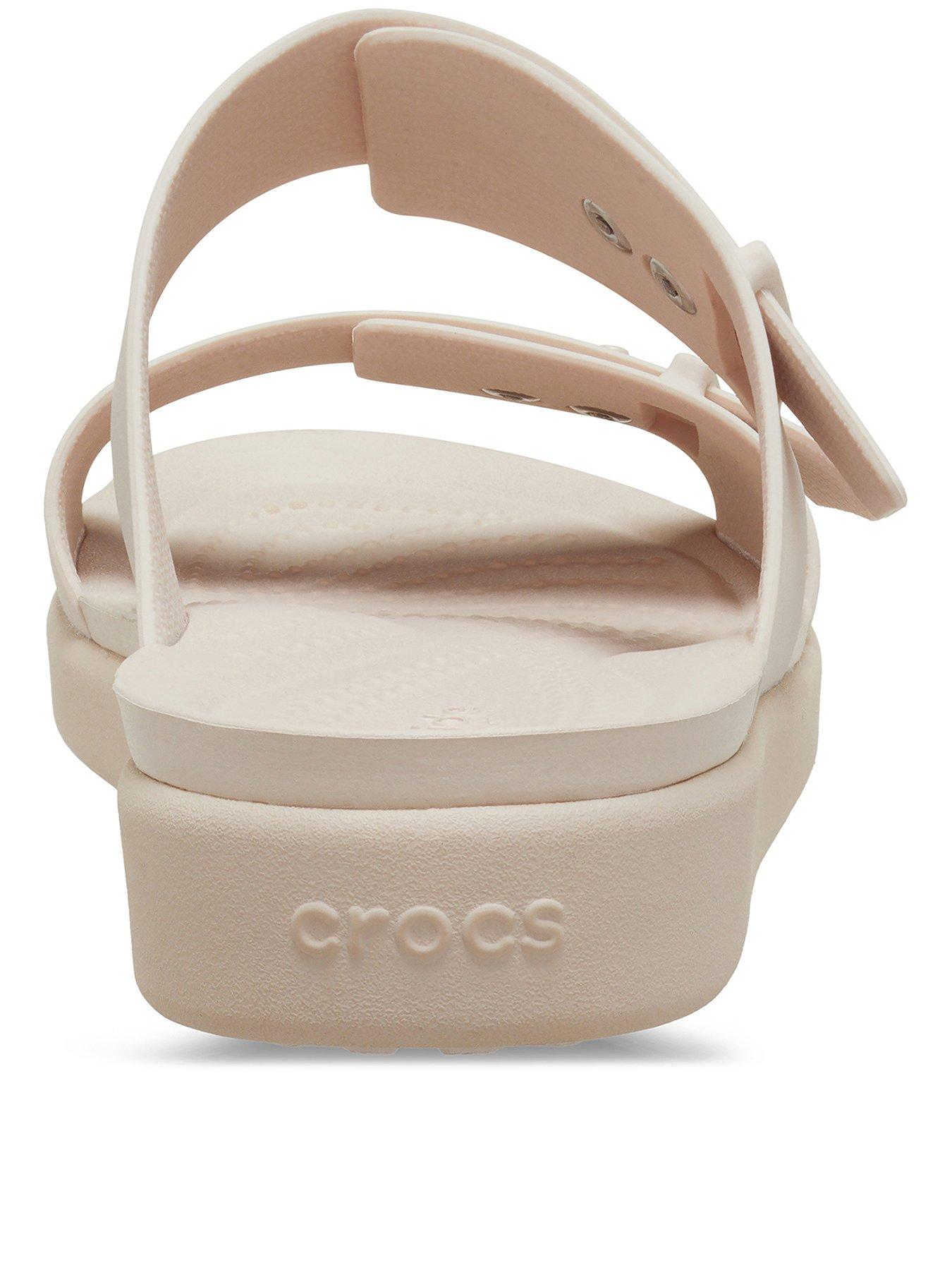 Image 3 of 7 of Crocs Brooklyn Buckle Flat Sandal - Pink