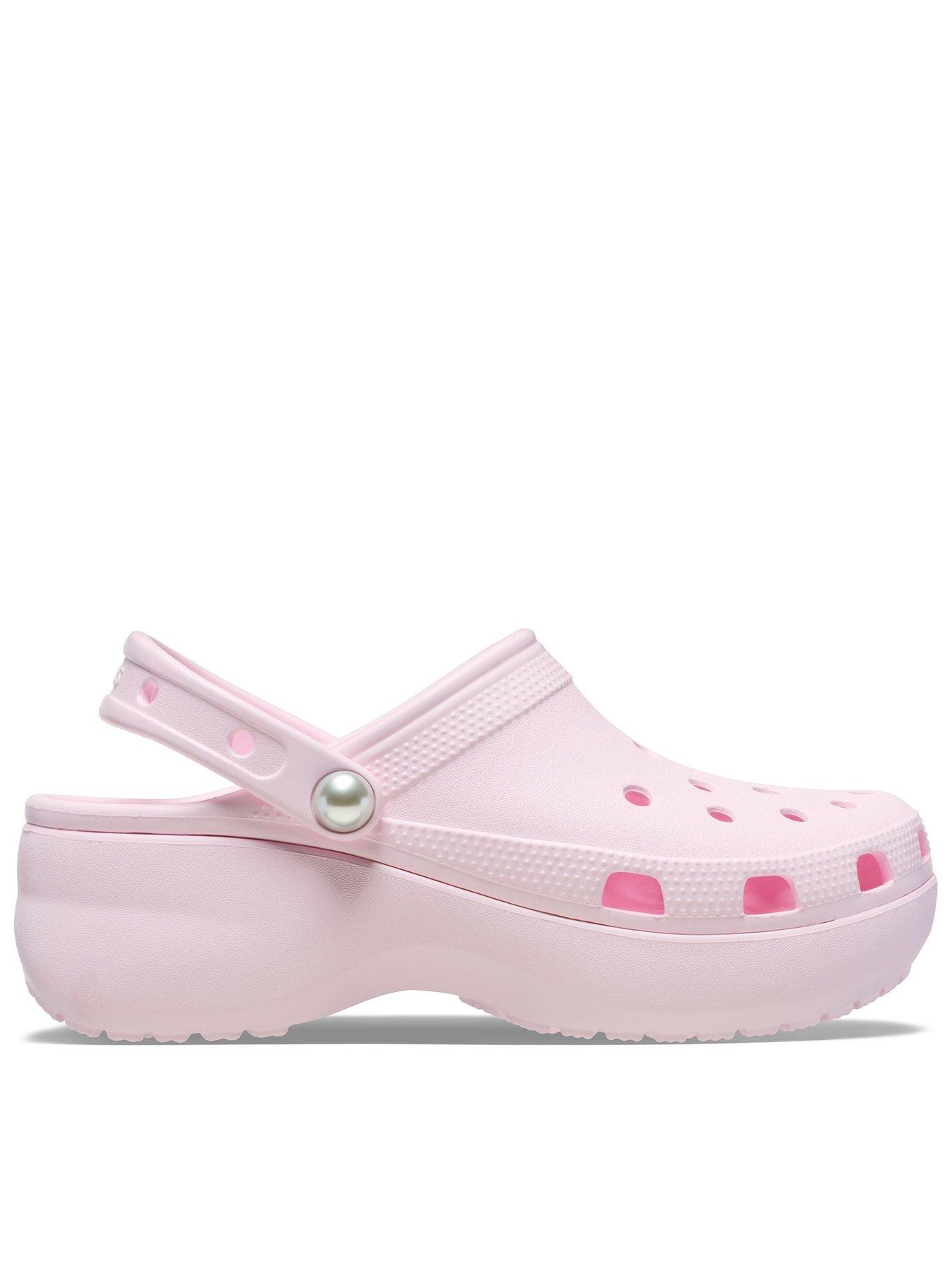 Image of Crocs Classic Platform Pearl Clog - Pink