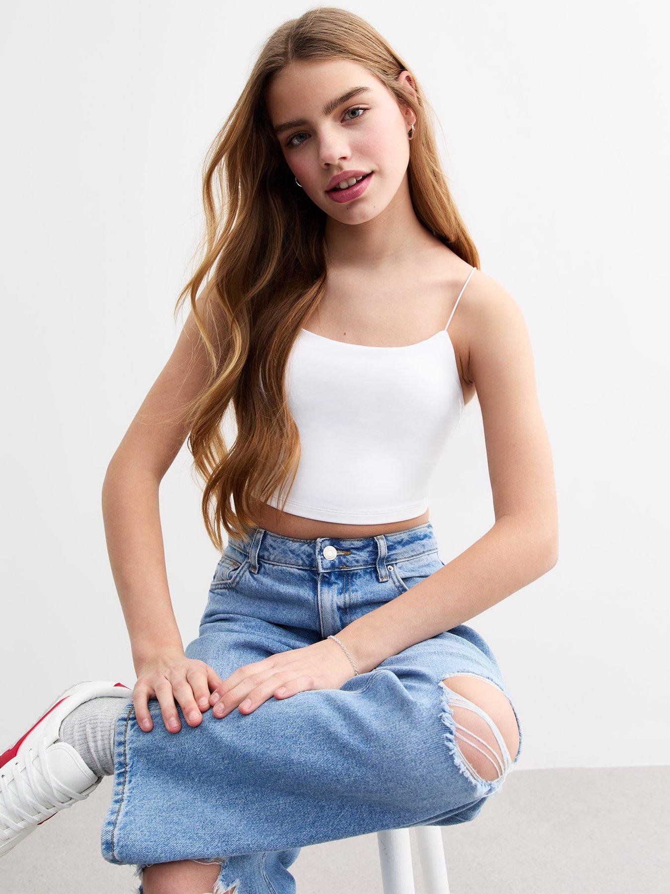 new-look-915-spaghetti-strap-slinky-cropped-cami-white