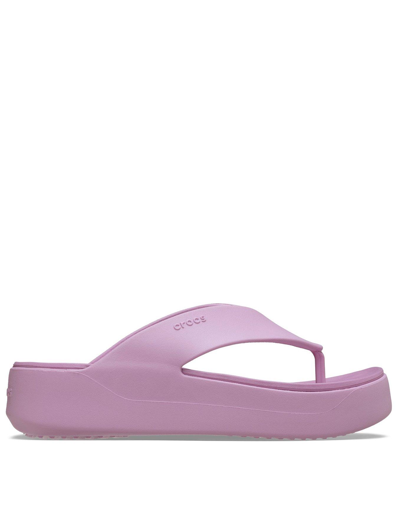 Image of Crocs Getaway Platform Flip Flops - Purple