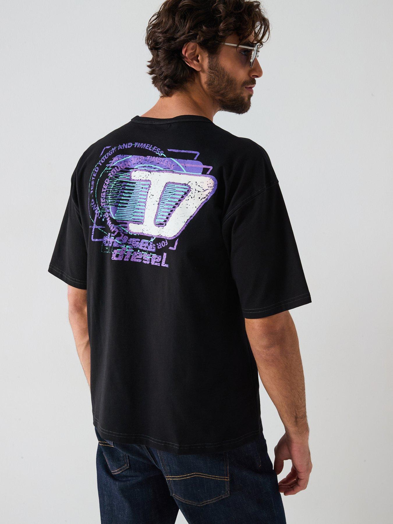 undefined T-Boxt-R16 Backhit Graphic T-Shirt - Black