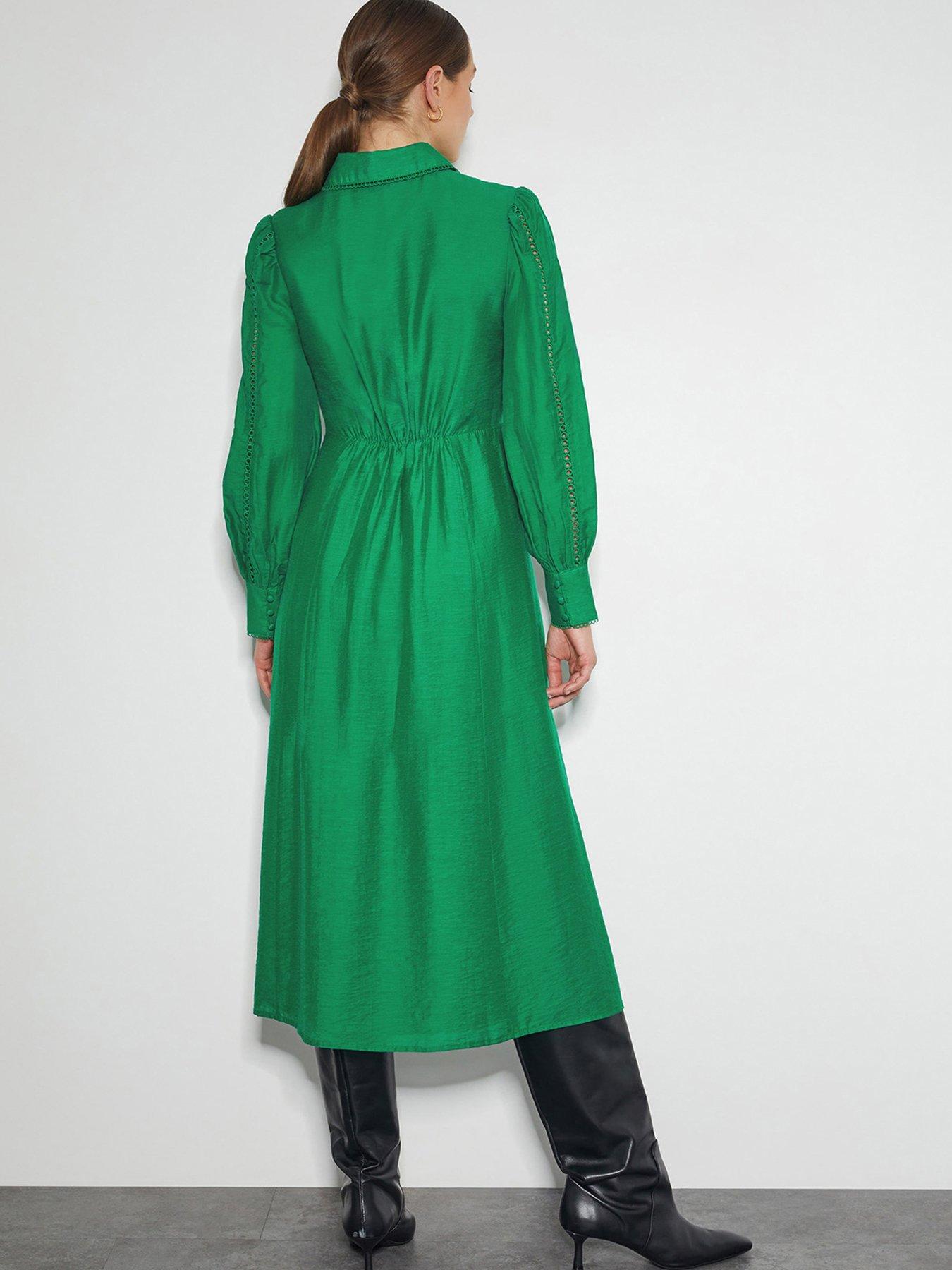 Monsoon Laila Shirt Dress - Green | Very Ireland