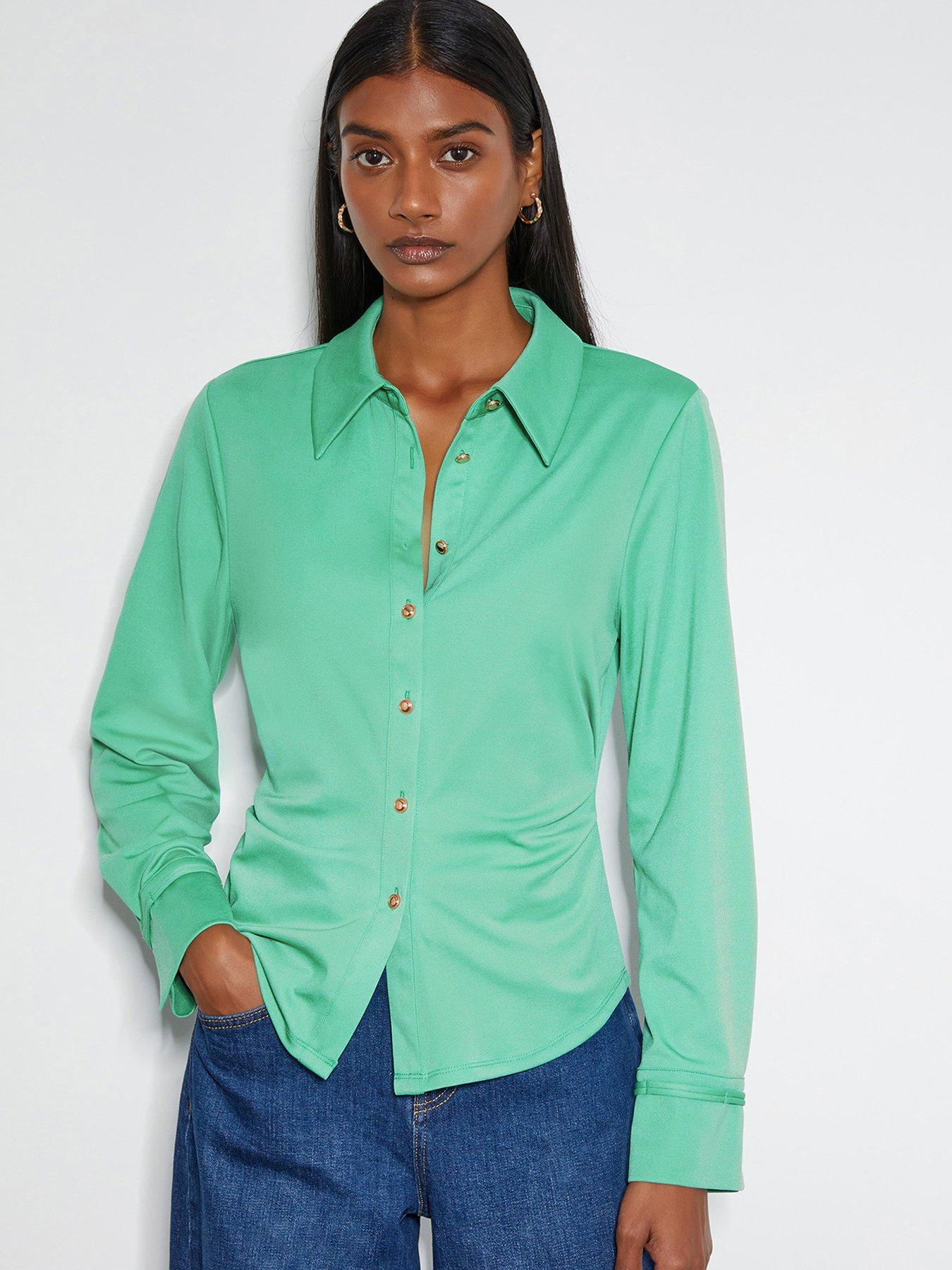 Image 1 of 5 of Monsoon Julia Jersey Shirt - Green