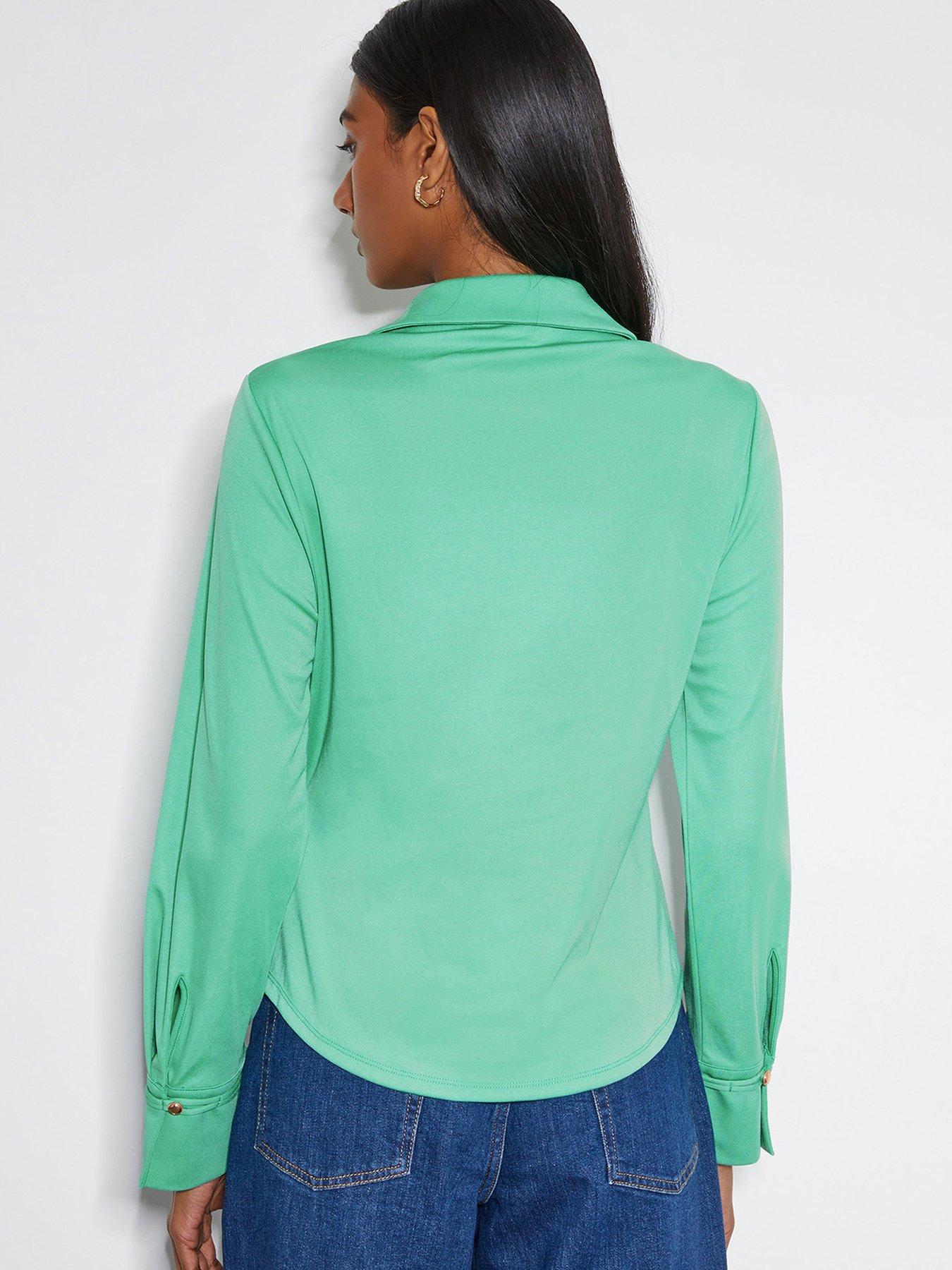 Image 2 of 5 of Monsoon Julia Jersey Shirt - Green