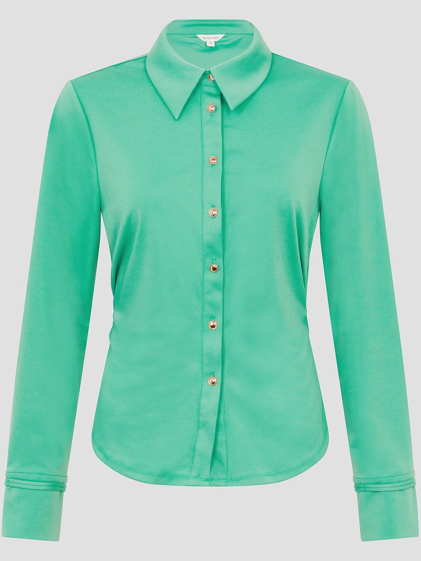 Image 3 of 5 of Monsoon Julia Jersey Shirt - Green