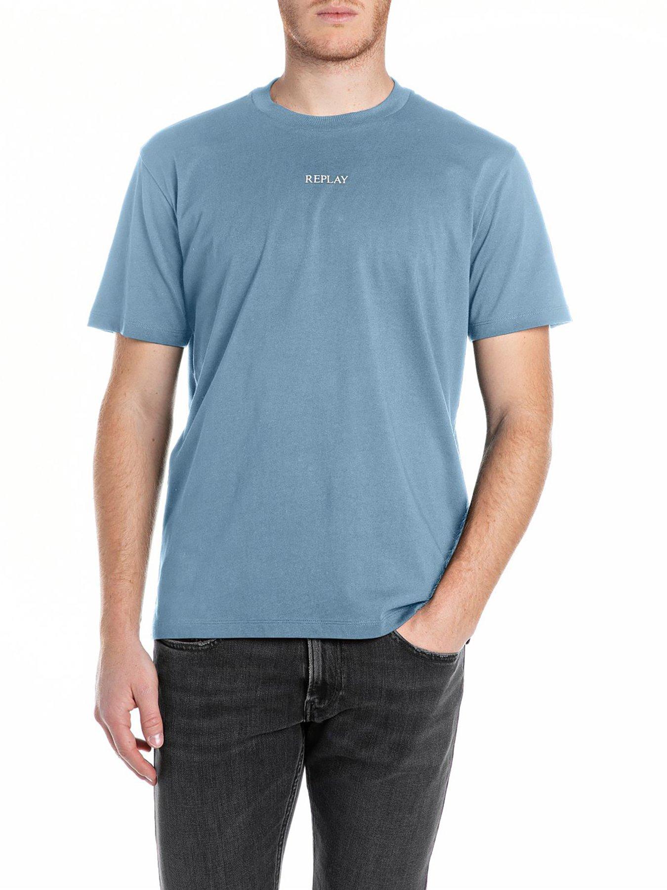 replay-ventre-chest-logo-t-shirt-bluefront