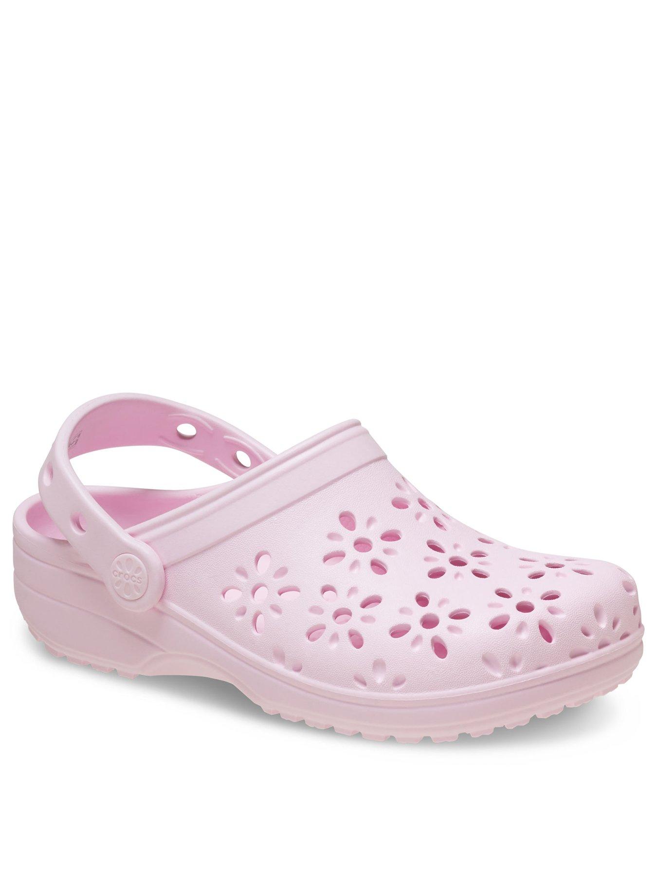 Image 2 of 6 of Crocs Classic Floral Cut Out Clog K - Pink