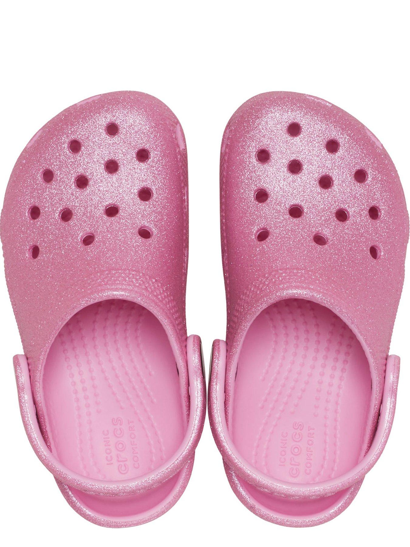 Image 4 of 6 of Crocs Classic Glitter Clog T - Pink