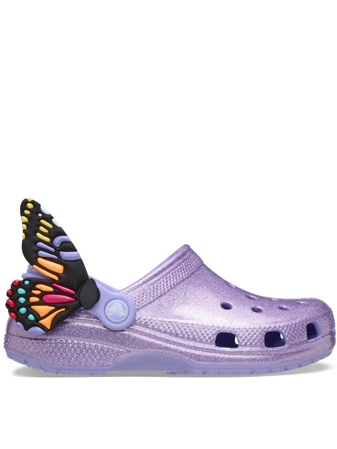 Image 1 of 6 of Crocs Classic Iam Butterfly Clog T - Purple