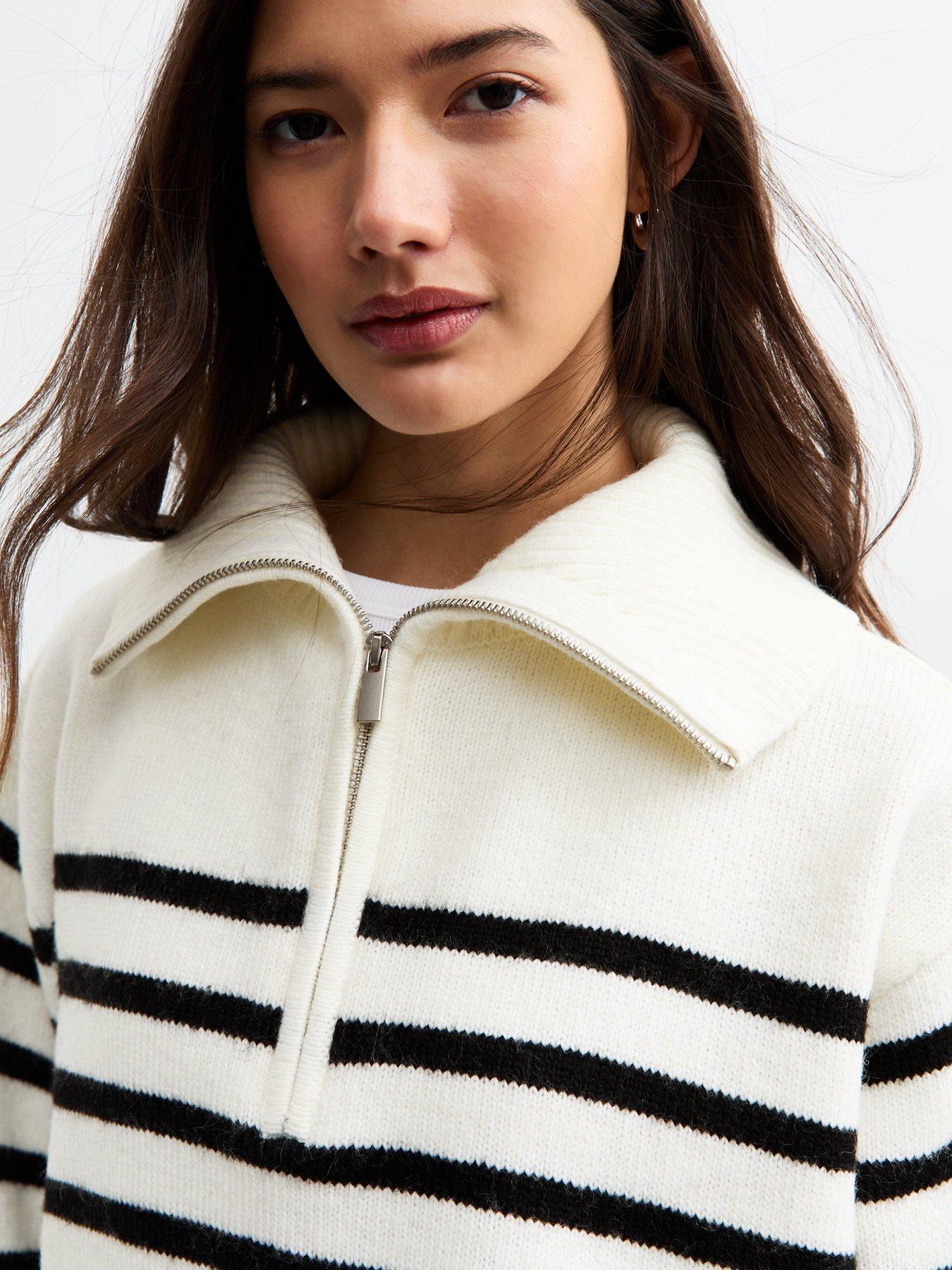 new-look-white-striped-half-zip-knitted-jumperoutfit