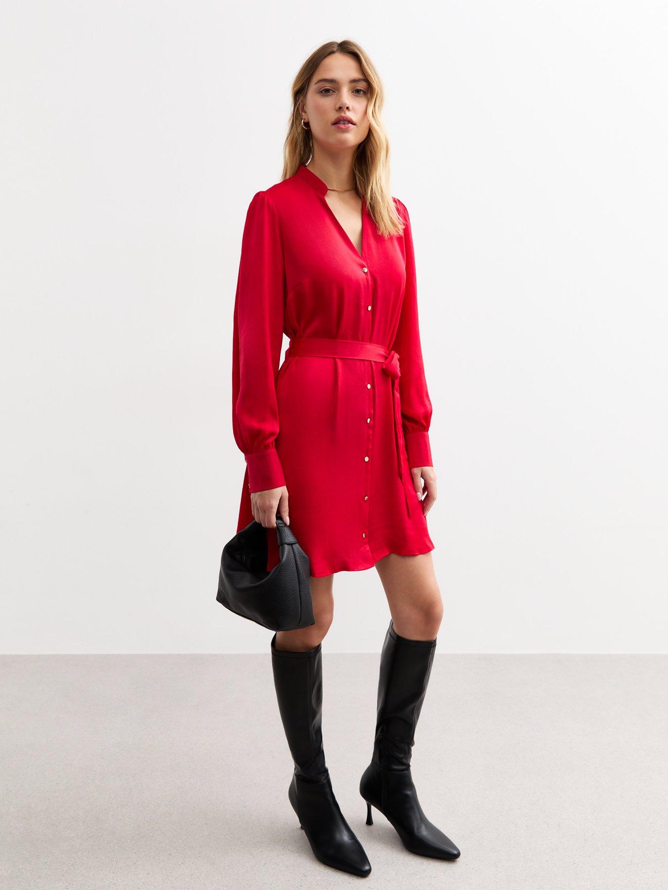 new-look-red-v-neck-satin-mini-dressback