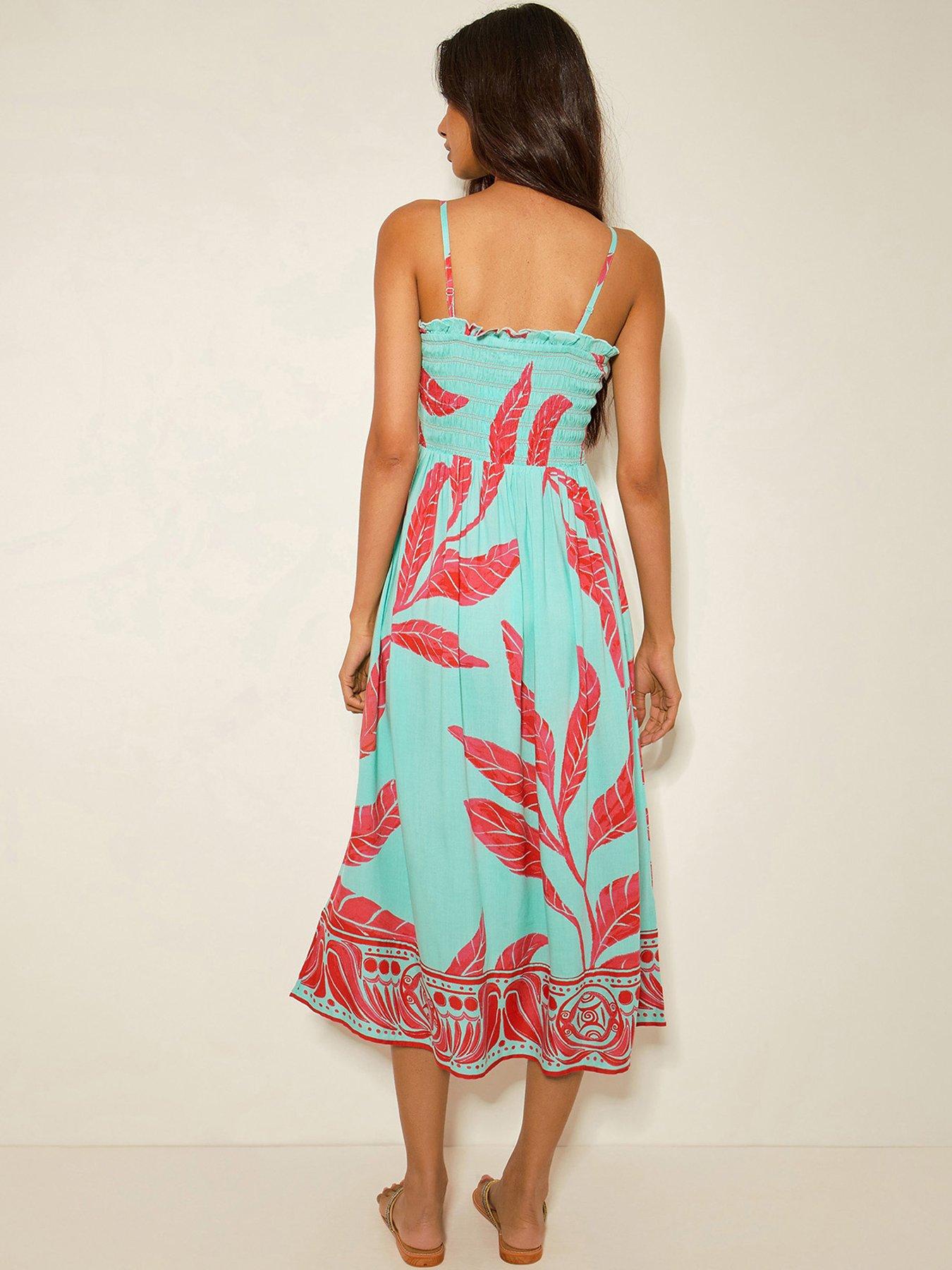 Image 2 of 4 of Monsoon Pamela Bandeau Dress Mint - Green