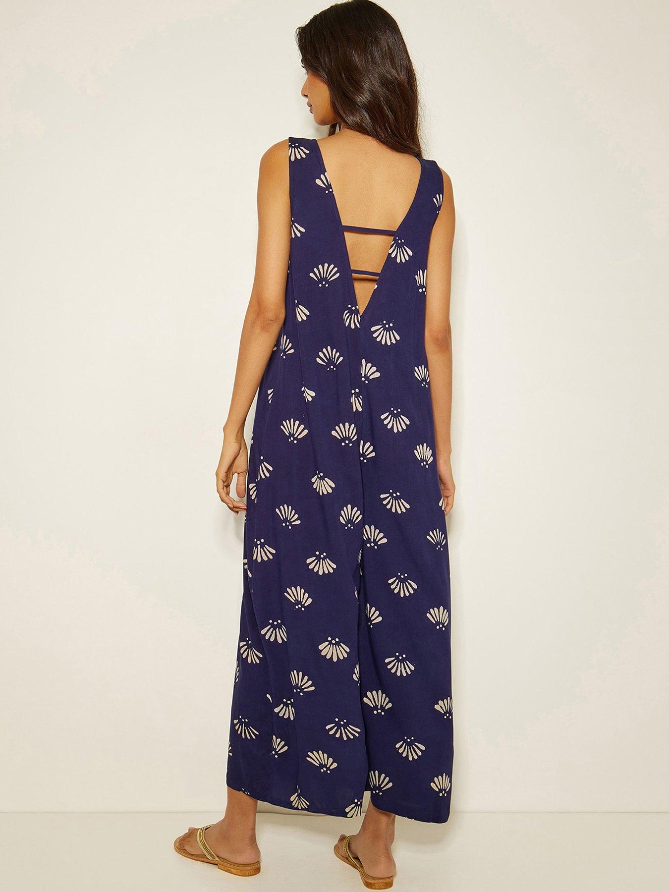 Image 2 of 4 of Monsoon Briana Jumpsuit - Navy